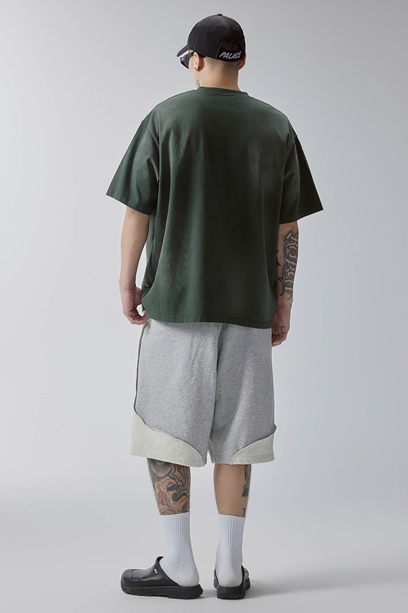 F2CE Curved Spliced Contrast Shorts-Shorts-S-Free Shipping Leatheretro