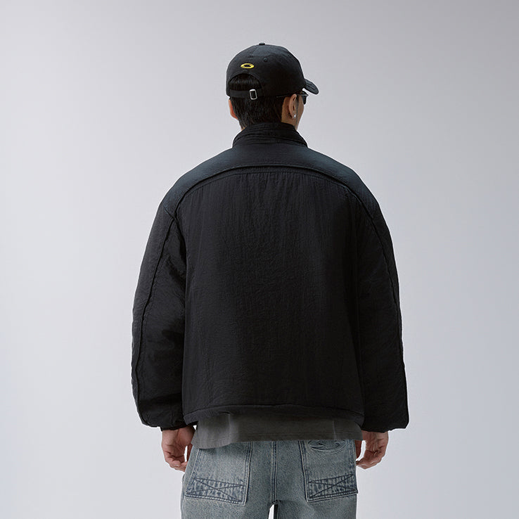 F2CE Structured Panel Stand-Collar Puffer-Jacket-S(Preorder)-Free Shipping Leatheretro