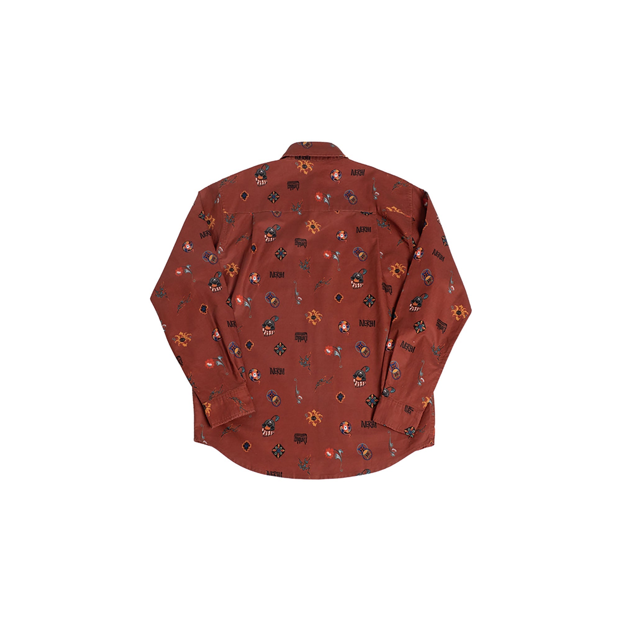 NERHI Asym Tribal Totem Full-Print Shirt-Shirt-S (Preorder)-Free Shipping Leatheretro