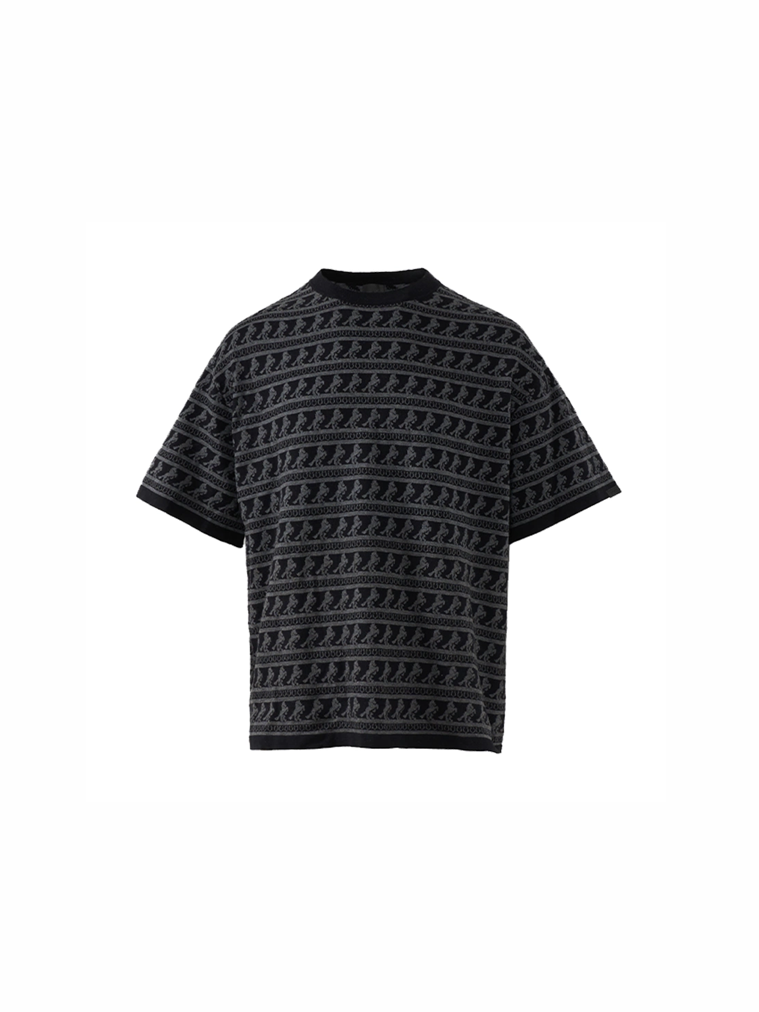 PMW Horse Jacquard Knitted T Shirt-T Shirt-S-Gold-Free Shipping Leatheretro