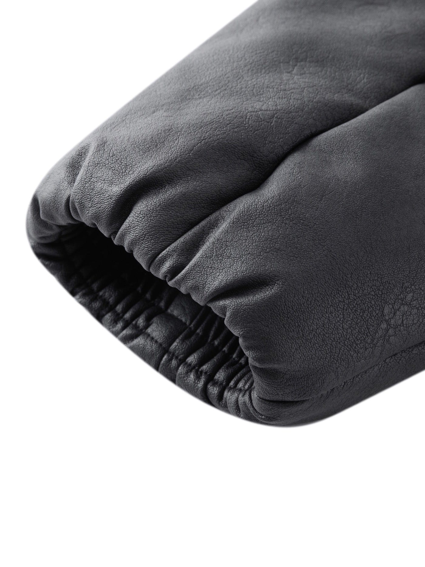 BONELESS Spliced Faux Leather Cotton Padded Jacket-Jacket-S-Black-Free Shipping Leatheretro