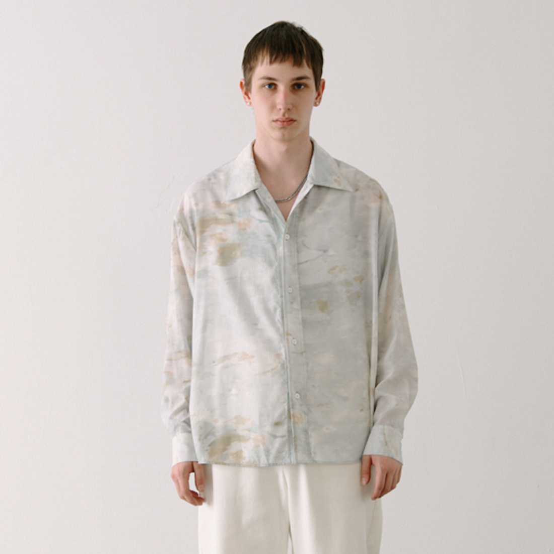 GRAINMUSTARD Washed Tie-Dye Draped Shirt-Shirt-XS-Free Shipping Leatheretro