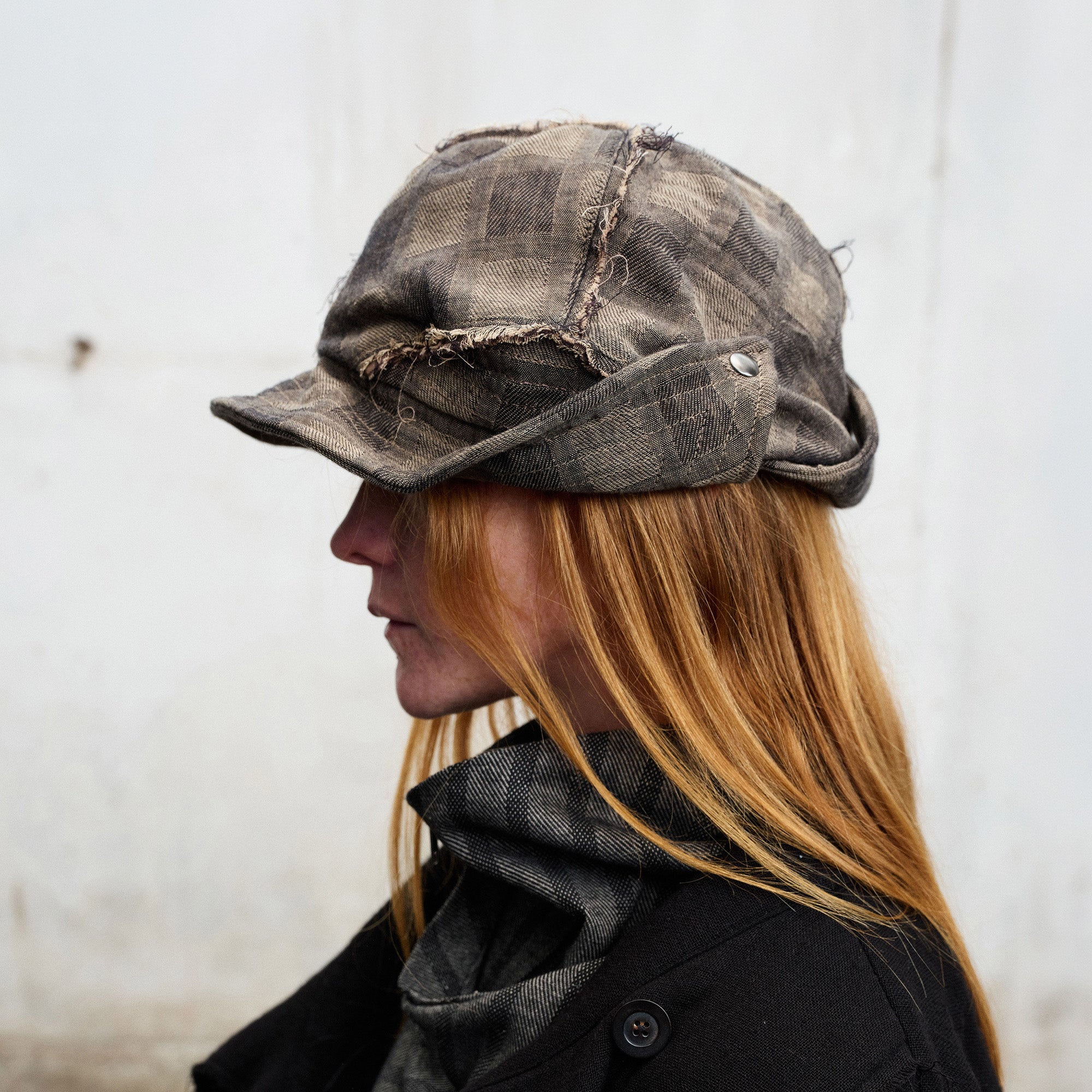 ILNya Nieternite Nifutur Frayed Plaid Spliced Newsboy Cap-Hat, Cap, Beanie-M (1)-Free Shipping Leatheretro