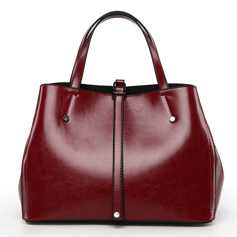 Luxury Retro Women's Hand-carrying Bag - Modern Leather Style Handbag-Handbags-Wine Red Single Piece-Free Shipping Leatheretro