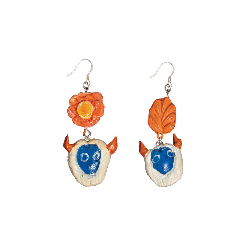 NERHI Tribal Clay Charm-Drop Earrings-Earring-1-Free Shipping Leatheretro