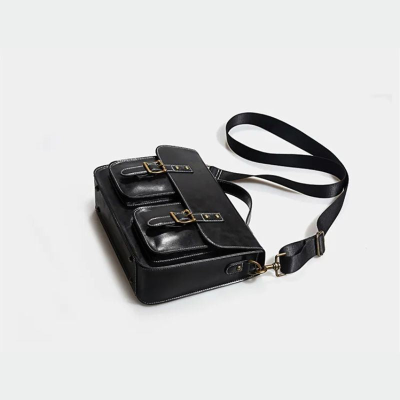 Retro Leather Women backpacks Shoulder Bag - Laptop Business Handbags-Backpacks-Black-Small-Free Shipping Leatheretro