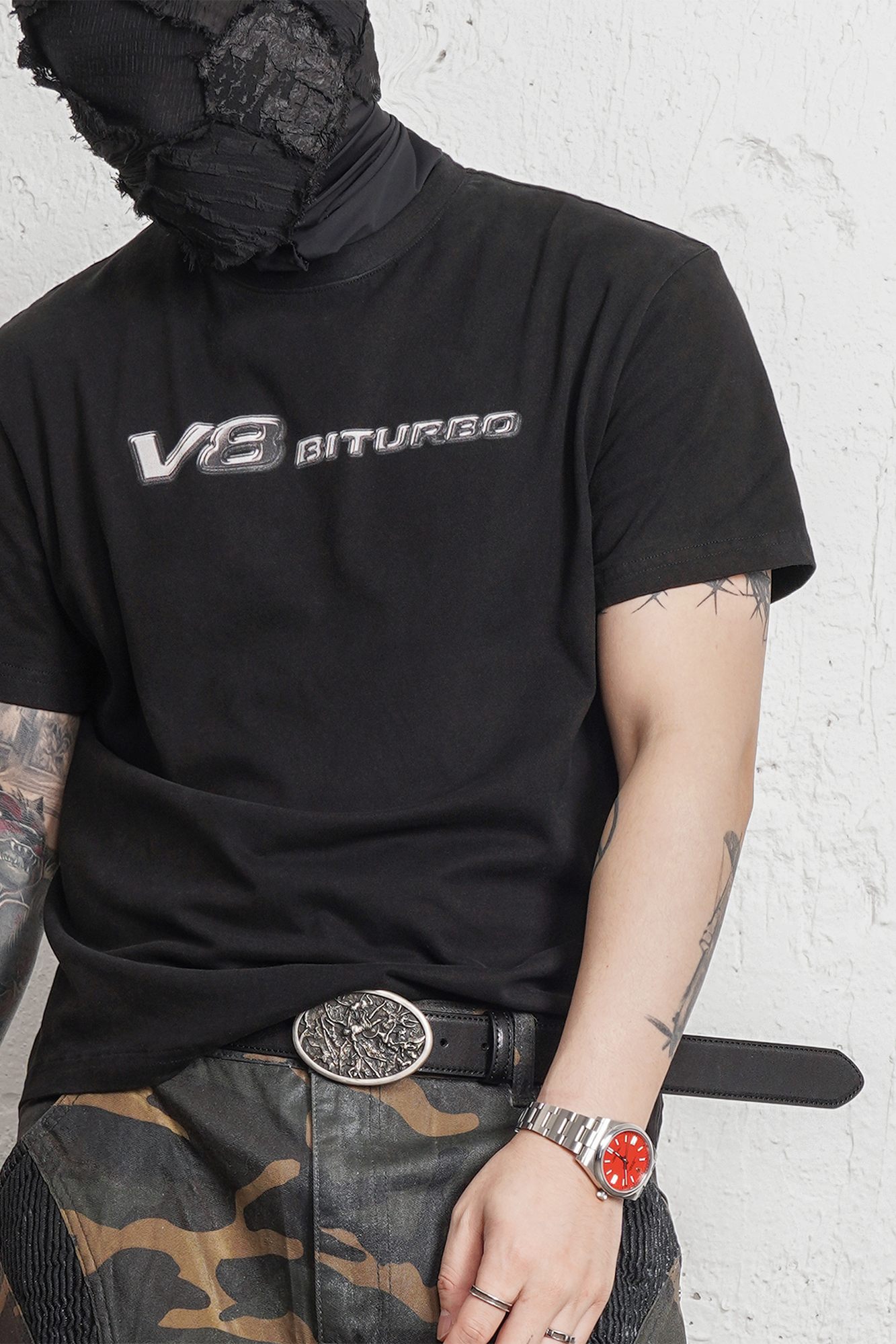 UNDERWATER Demon Eye Racing Graphic Washed T-Shirt-T Shirt-S-Free Shipping Leatheretro