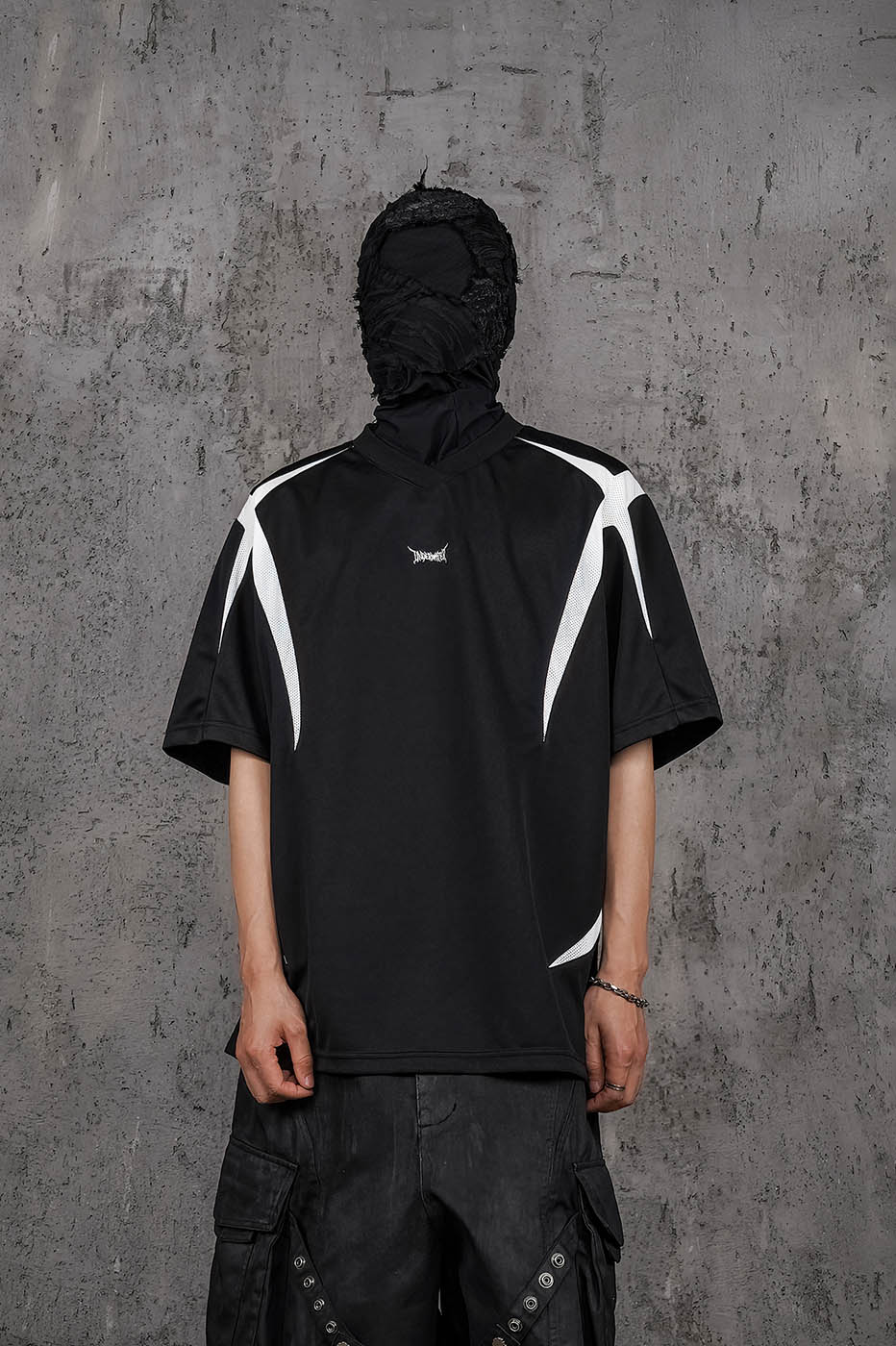 UNDERWATER Demon Eye Mesh Jersey Black-T Shirt-S-Free Shipping Leatheretro