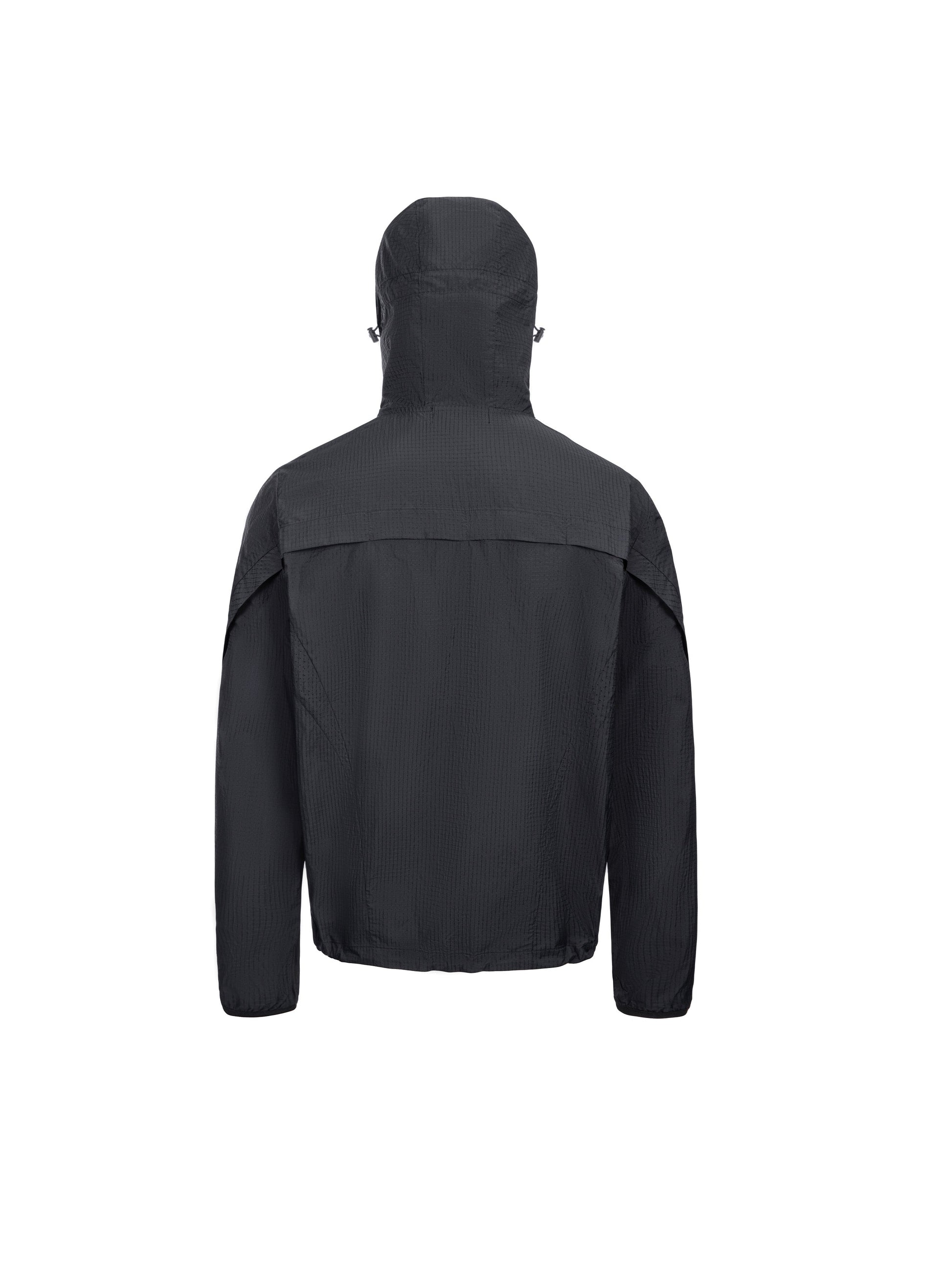CATSSTAC Arc Panel Dual-Zip UV Protect Hooded Jacket-Jacket-Black-M-Free Shipping Leatheretro
