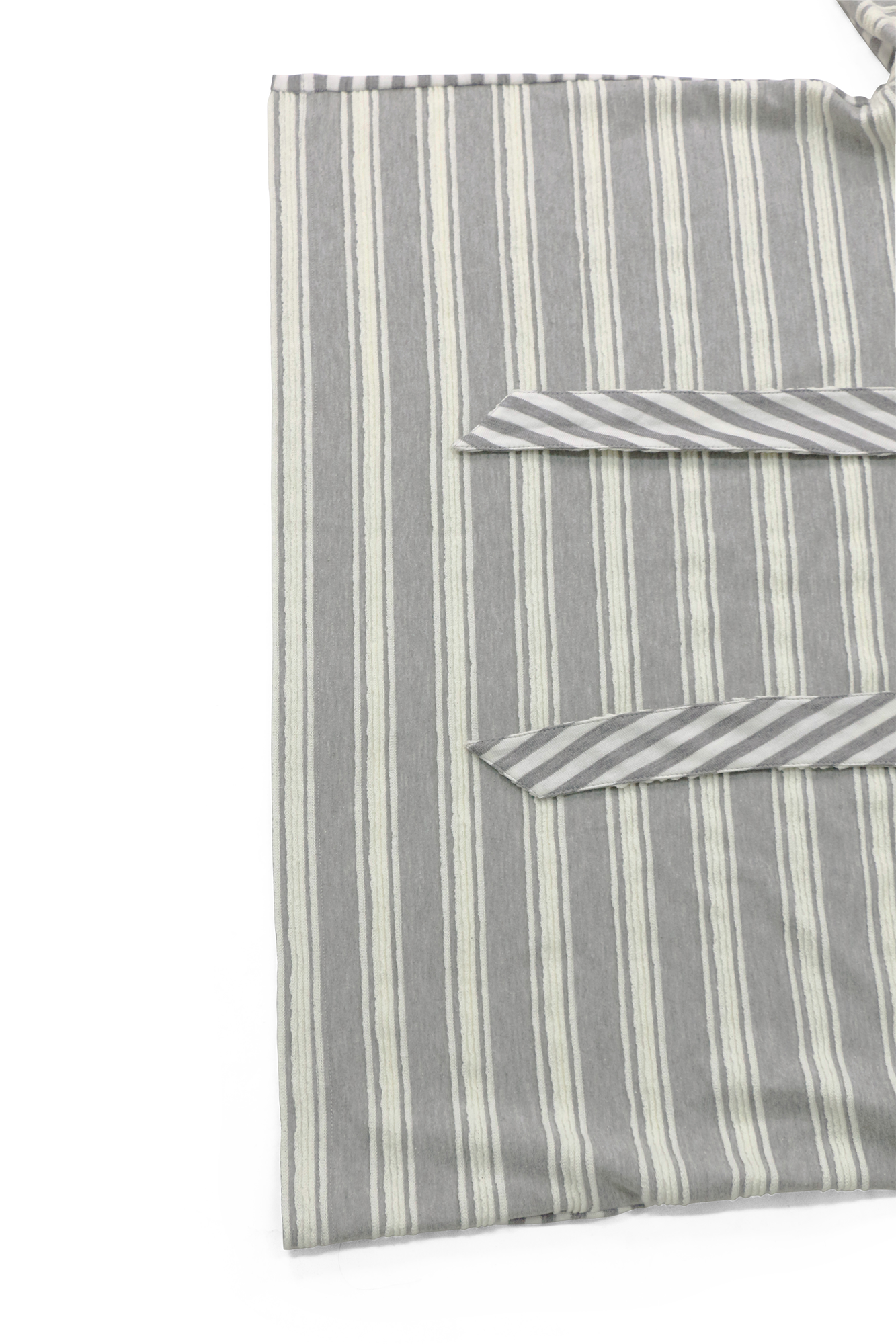 RELABEL Striped Wool-Blend Detachable Hood Tee-T Shirt-XS-Gray-Free Shipping Leatheretro