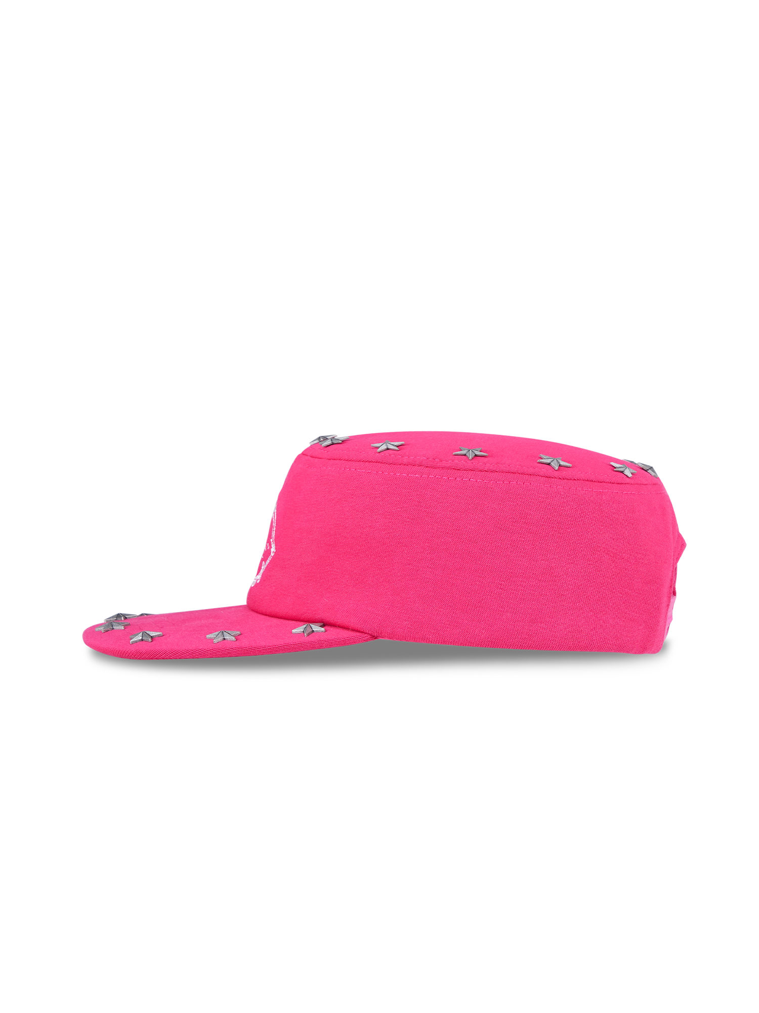 SANB Star-Studded Embroidered Pillbox Cap-Hat, Cap, Beanie-One Size-Pink-Free Shipping Leatheretro