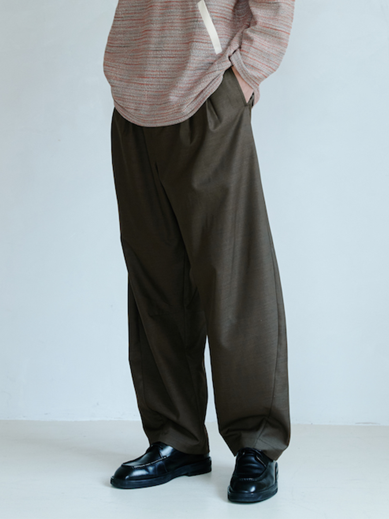 GRAINMUSTARD Retro Pleated High-Waist Wide-Leg Trousers-Pants-XS (Preorder)-Green-Free Shipping Leatheretro