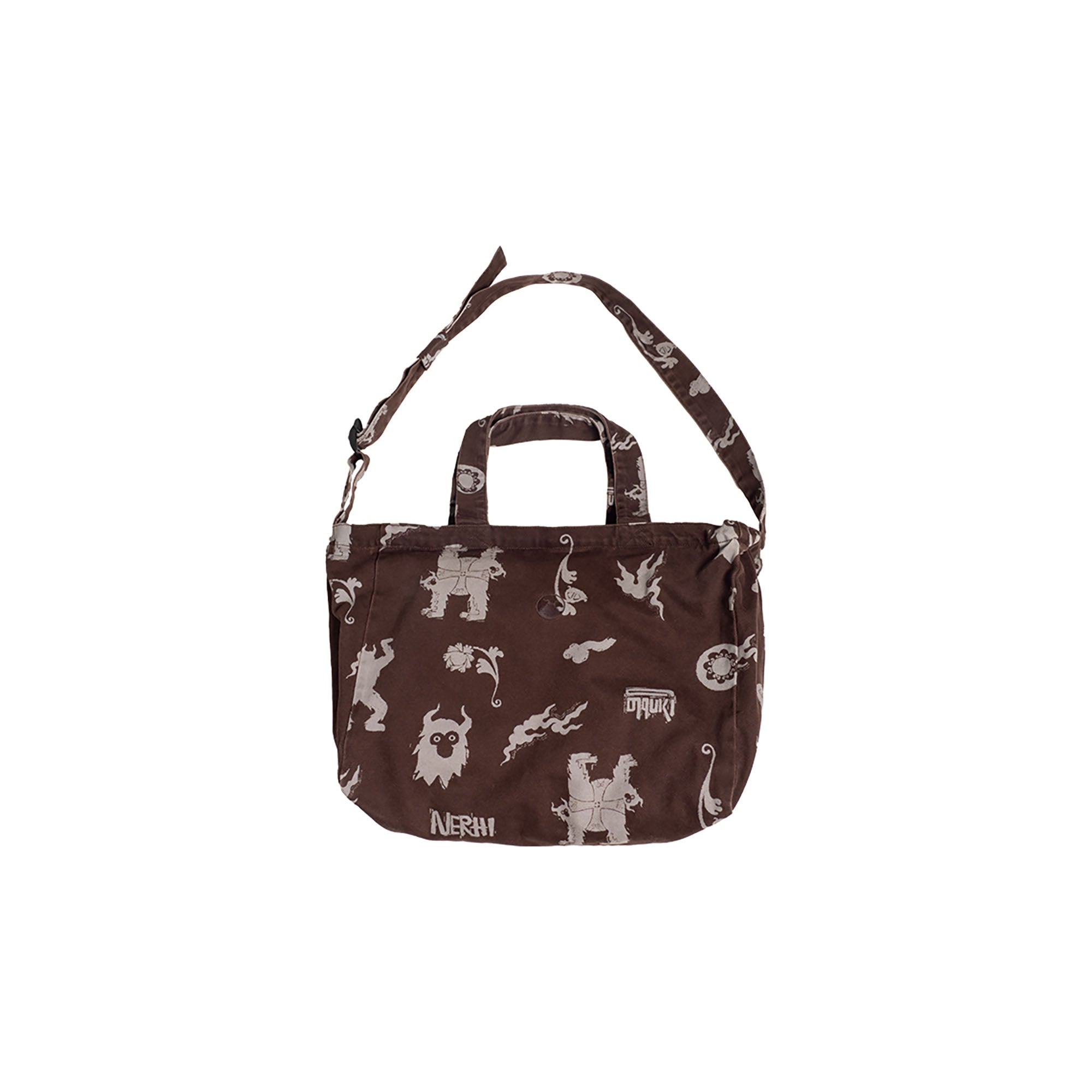 NERHI Tribal Totem Full-Print Shoulder Bag-Bag-Brown (Preorder)-Free Shipping Leatheretro