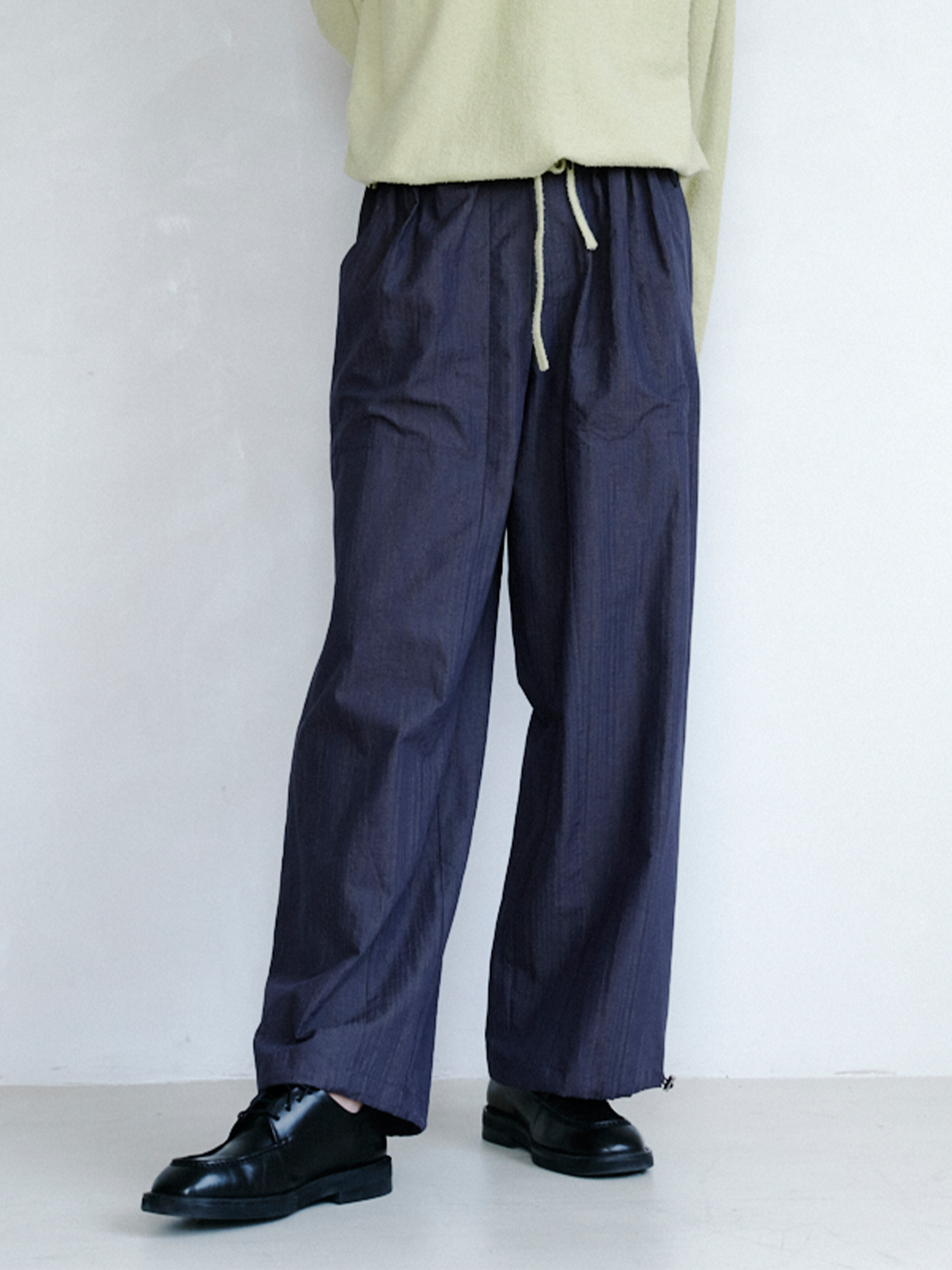 GRAINMUSTARD Drawstring Pleated Straight-Leg Trousers-Pants-XS-Free Shipping Leatheretro