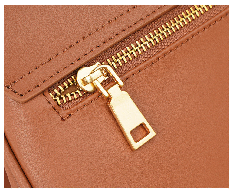 Women's Soft Leather Tote Bag-Tote Bags-Ice cream white-Free Shipping Leatheretro