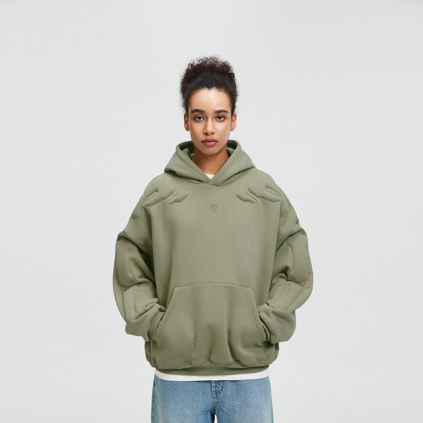 BONELESS 3D Bone Hoodie-Hoodie-S-Green-Free Shipping Leatheretro