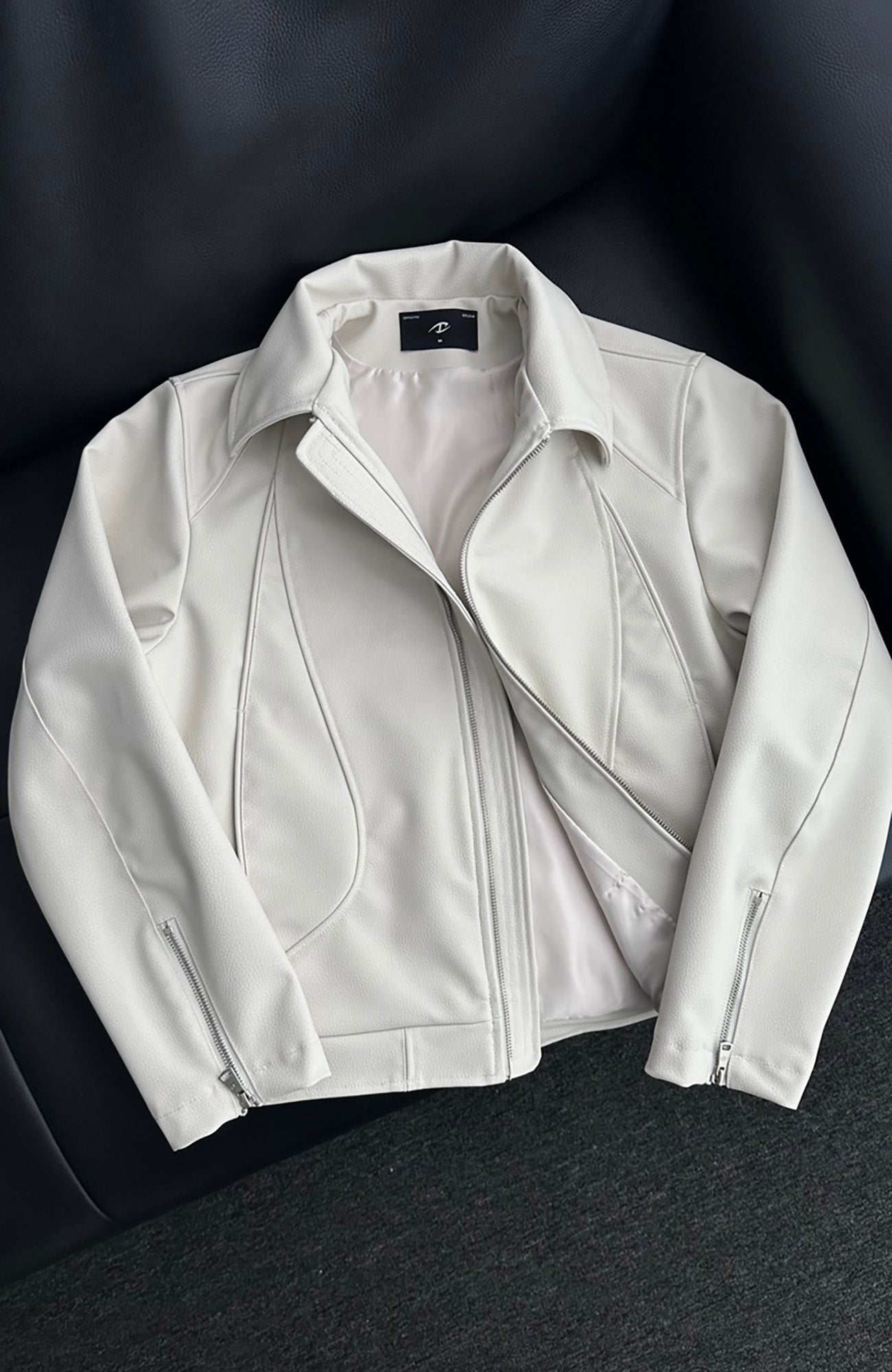 CATSSTAC Knightcore Pebbled Jacket-Jacket-M-Blue-Free Shipping Leatheretro