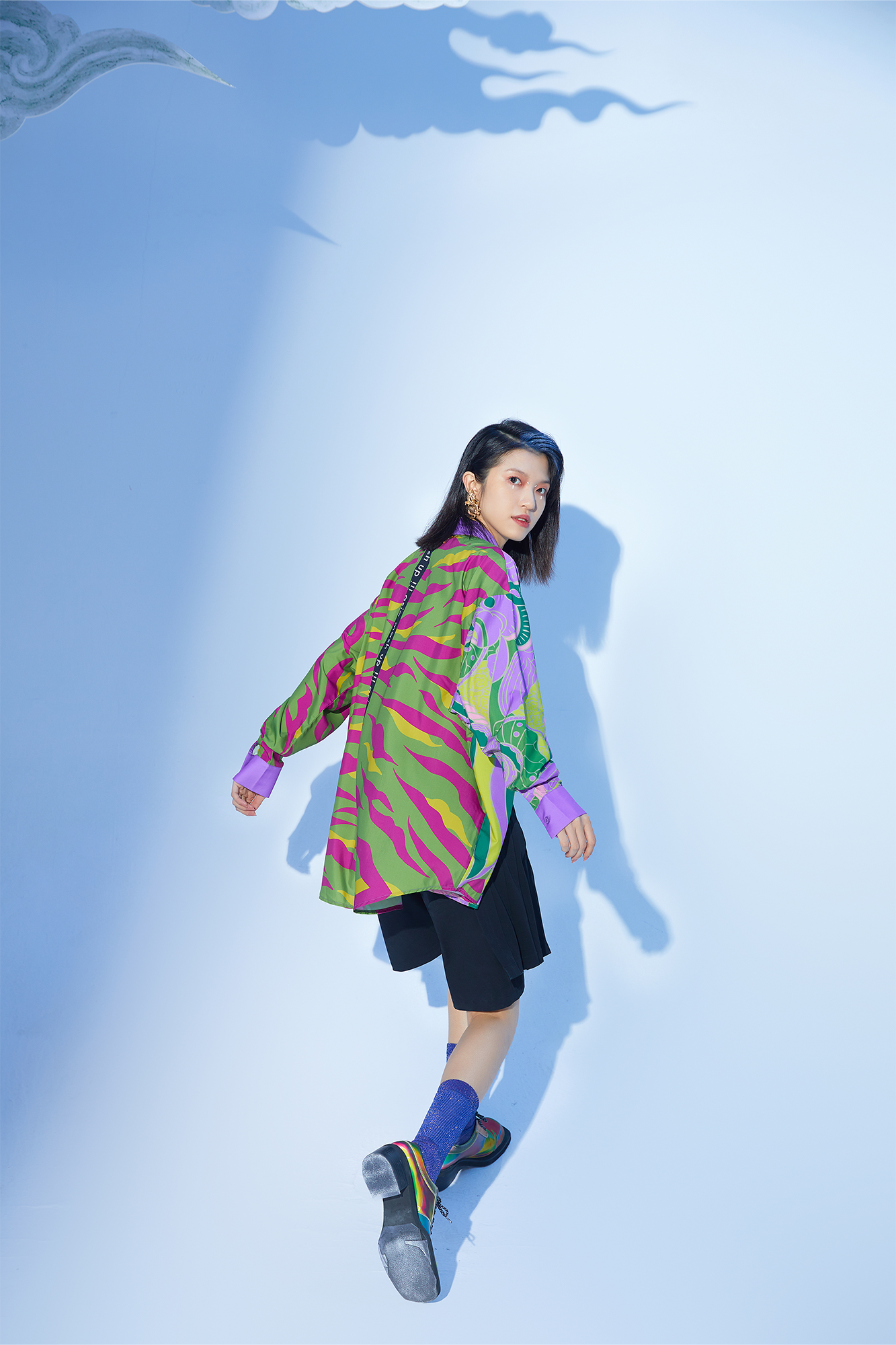 MASH UP ASIA Abstract Botanical Graphic Shirt-Shirt-S-Free Shipping Leatheretro