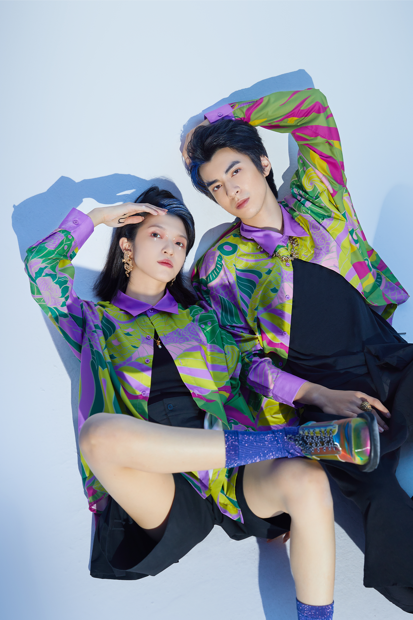 MASH UP ASIA Abstract Botanical Graphic Shirt-Shirt-S-Free Shipping Leatheretro