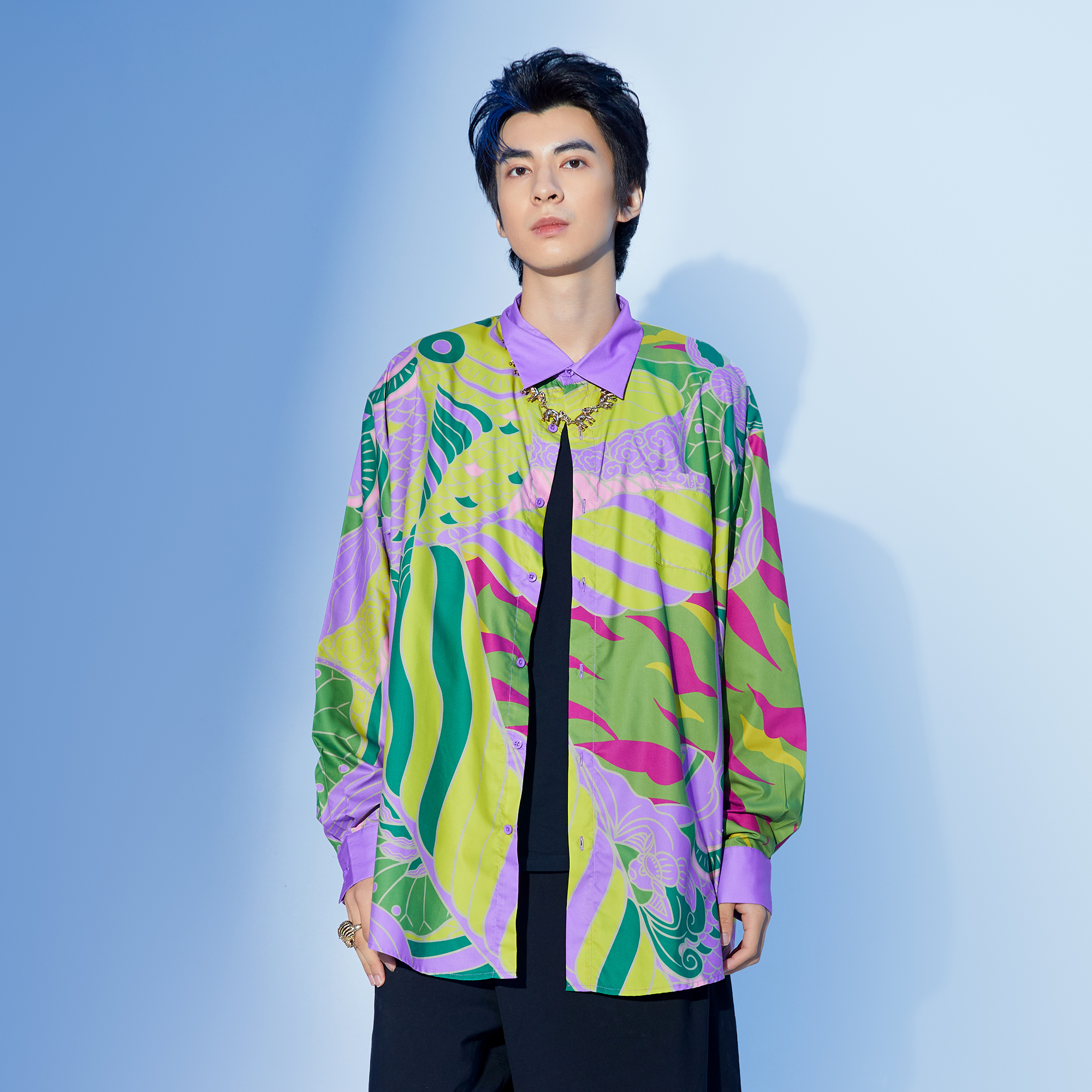 MASH UP ASIA Abstract Botanical Graphic Shirt-Shirt-S-Free Shipping Leatheretro