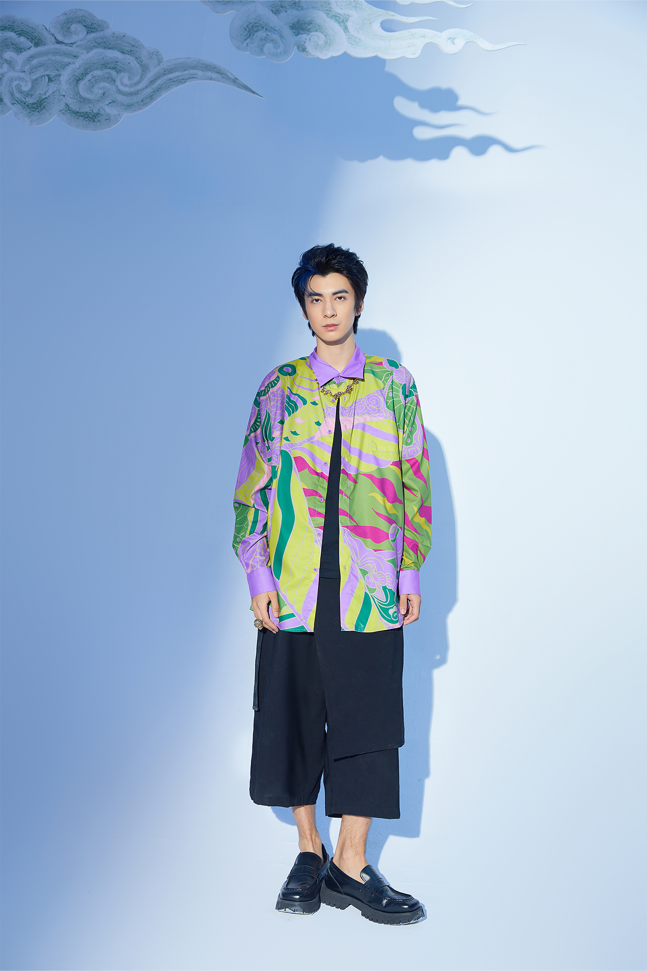MASH UP ASIA Abstract Botanical Graphic Shirt-Shirt-S-Free Shipping Leatheretro