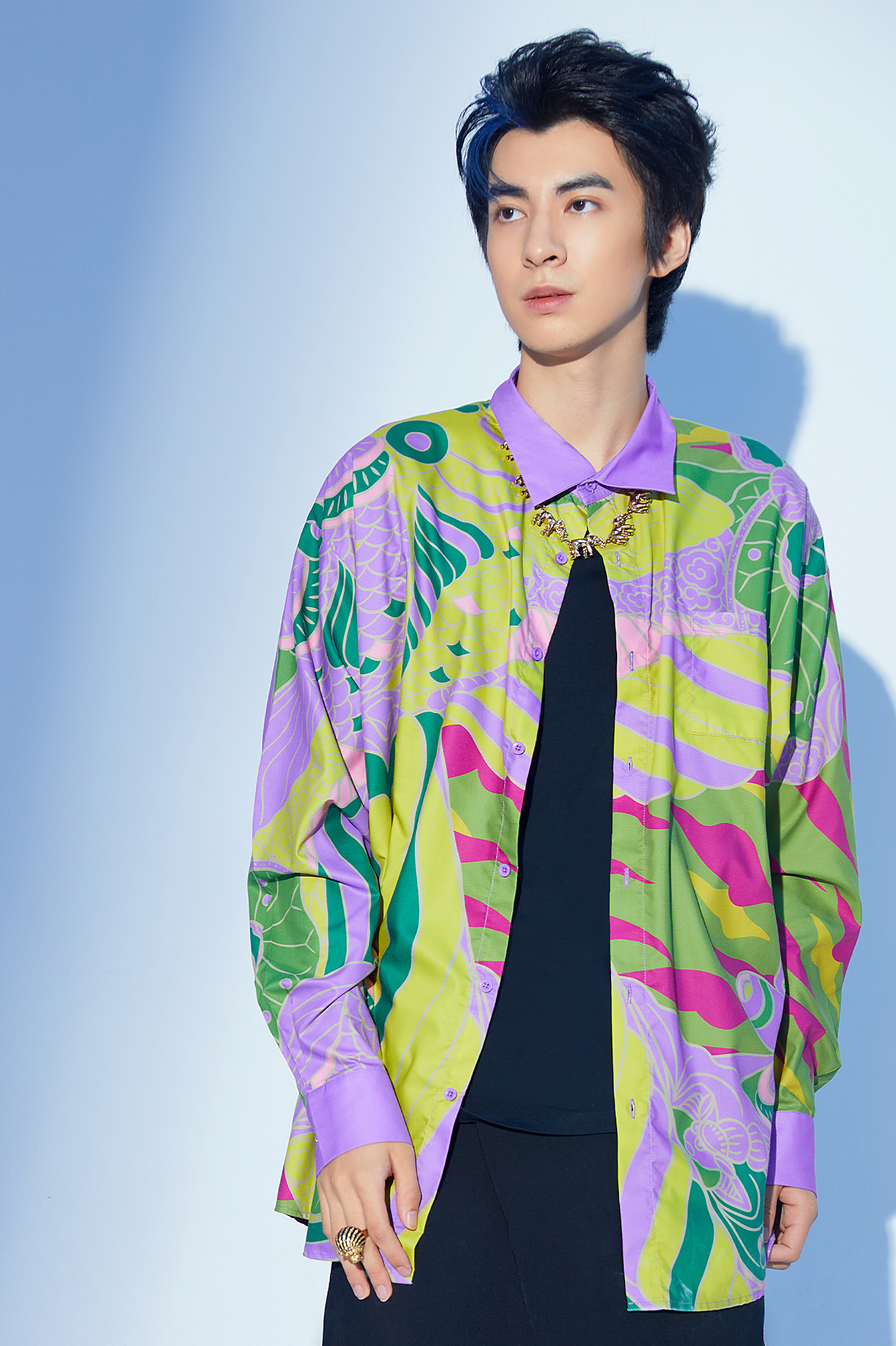 MASH UP ASIA Abstract Botanical Graphic Shirt-Shirt-S-Free Shipping Leatheretro