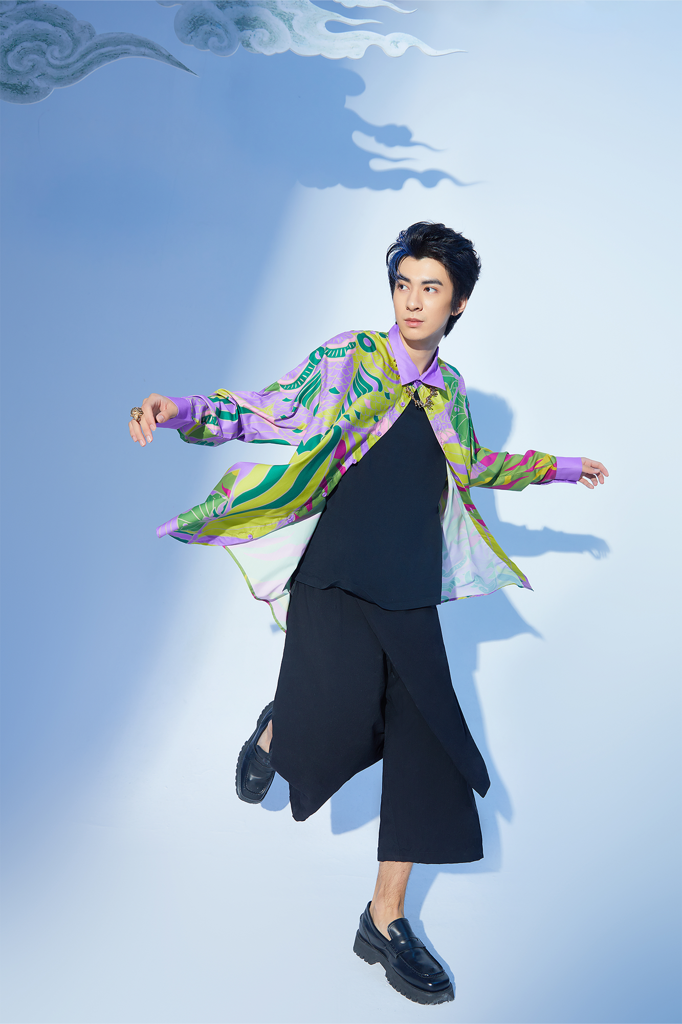MASH UP ASIA Abstract Botanical Graphic Shirt-Shirt-S-Free Shipping Leatheretro
