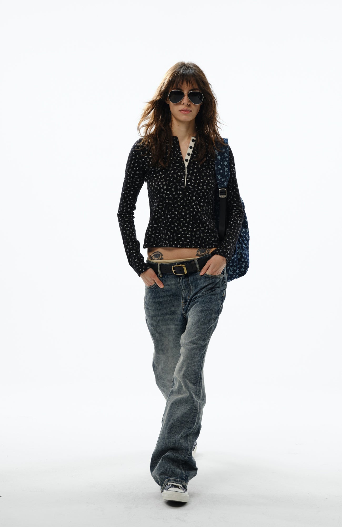TRECLUB Retro Slub-Wash Straight-Leg Jeans-Jeans-S-Free Shipping Leatheretro
