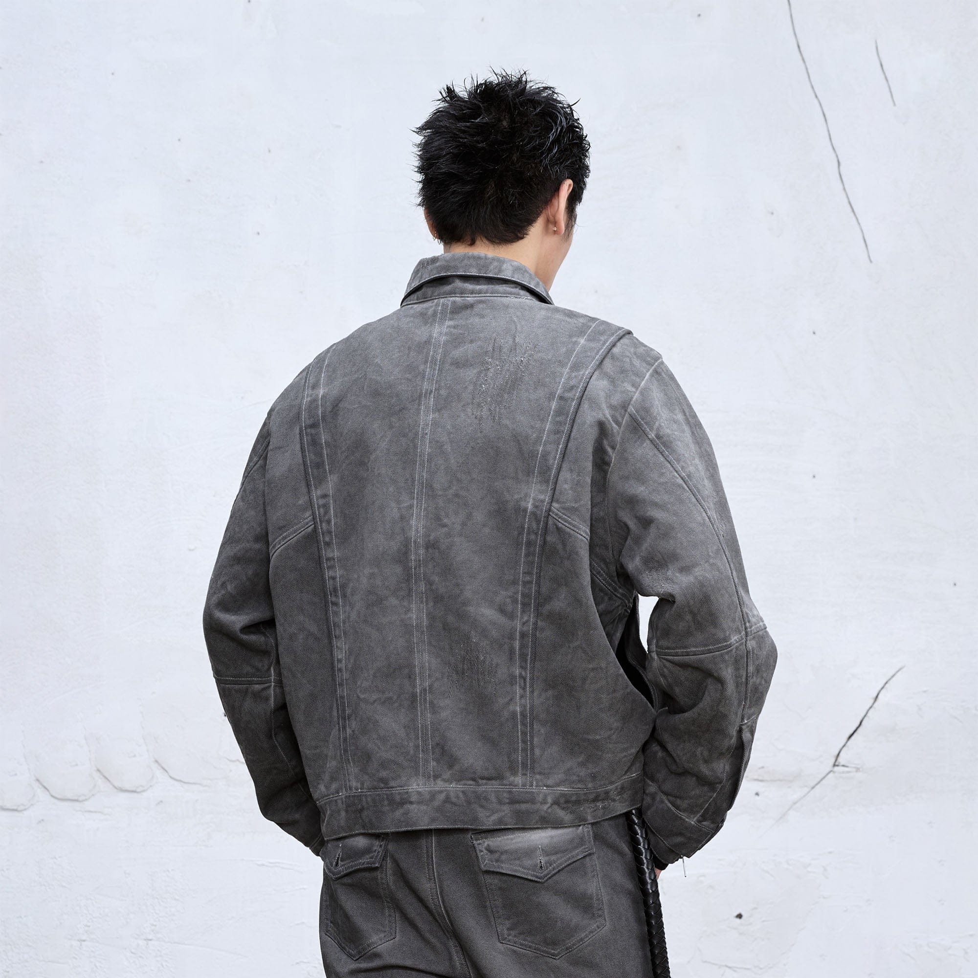 CATSSTAC Wash Faded Utility Jacket-Jacket-M-Free Shipping Leatheretro