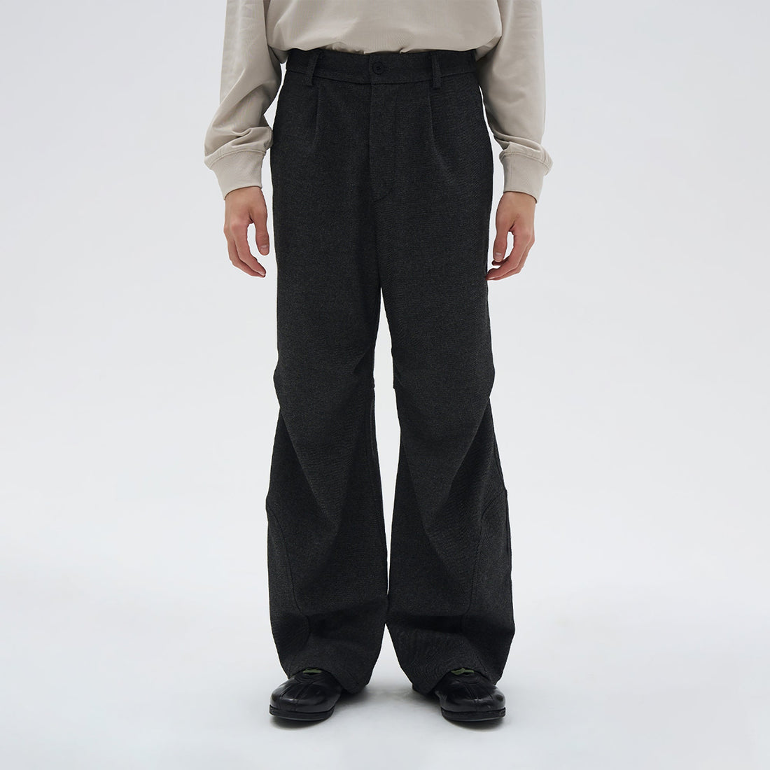 7440 37 1 Wool-Blend Straight-Leg Trousers-Pants-S-Free Shipping Leatheretro