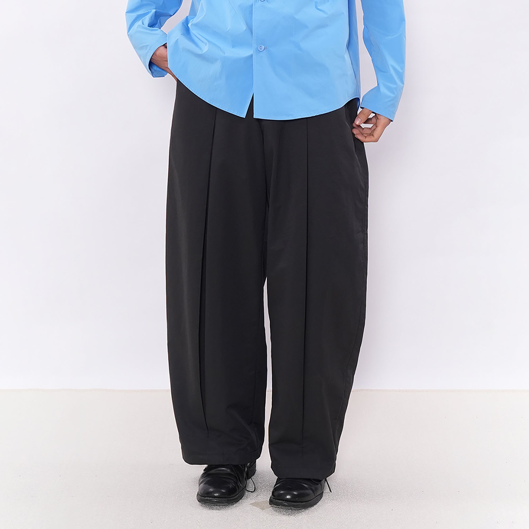 7440 37 1 Pleated Curved-Leg Pants-Pants-S (Preorder)-Free Shipping Leatheretro