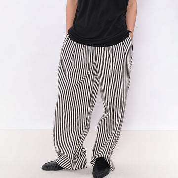 7440 37 1 Retro Contrast-Stripe Pleat Pants-Pants-S (Preorder)-Free Shipping Leatheretro