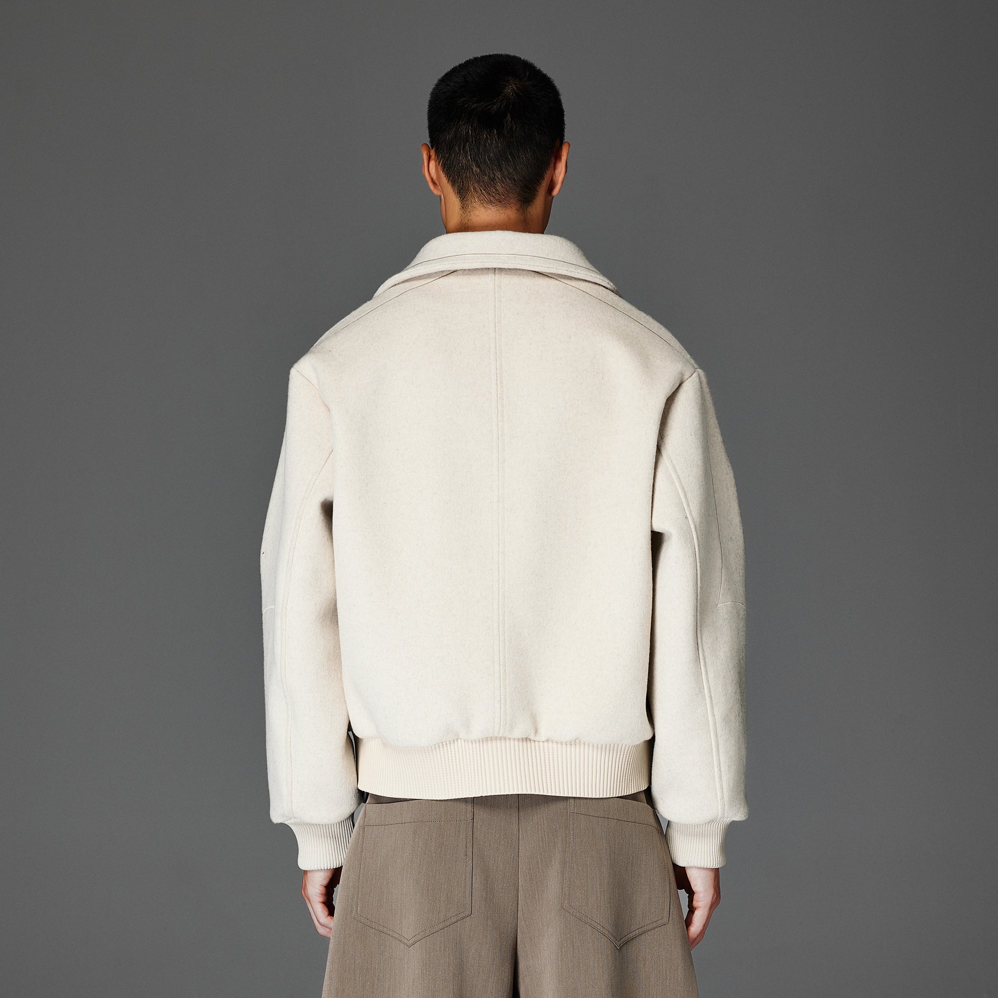 CATSSTAC Topstitch Ornate Pocket Wool-Blend Jacket-Jacket-M (Preorder)-White-Free Shipping Leatheretro