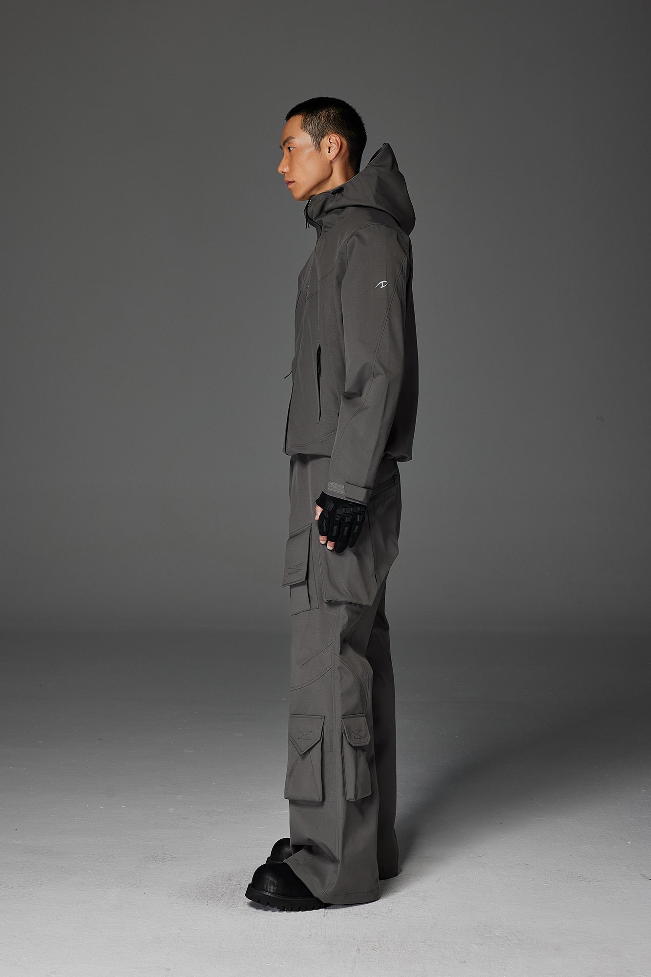 CATSSTAC Multi-Pocket Paneled Drawstring Cargo Pants-Pants-M (Preorder)-Black-Free Shipping Leatheretro