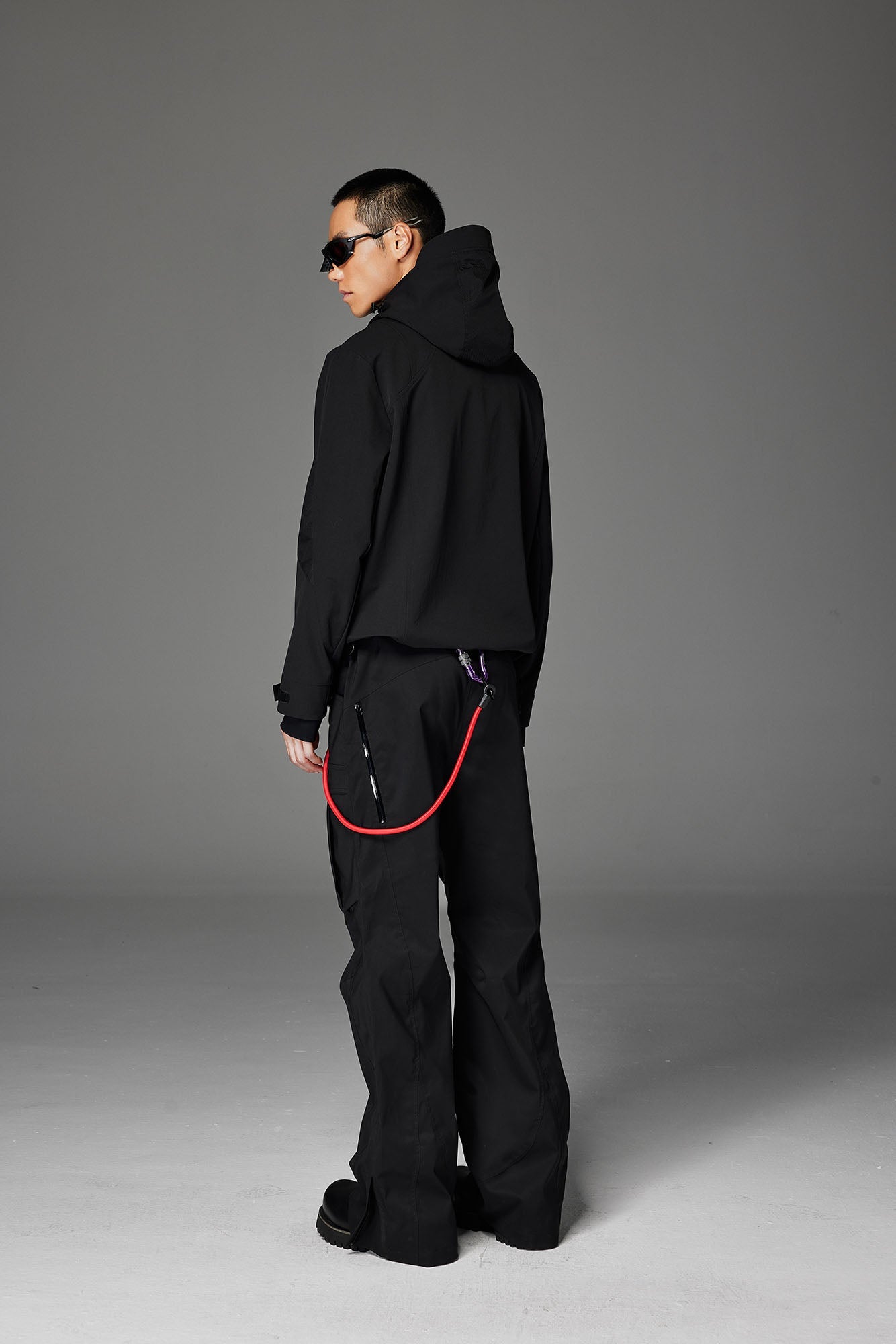 CATSSTAC Tech Structured Panel Softshell Hooded Jacket-Jacket-S-Black-Free Shipping Leatheretro