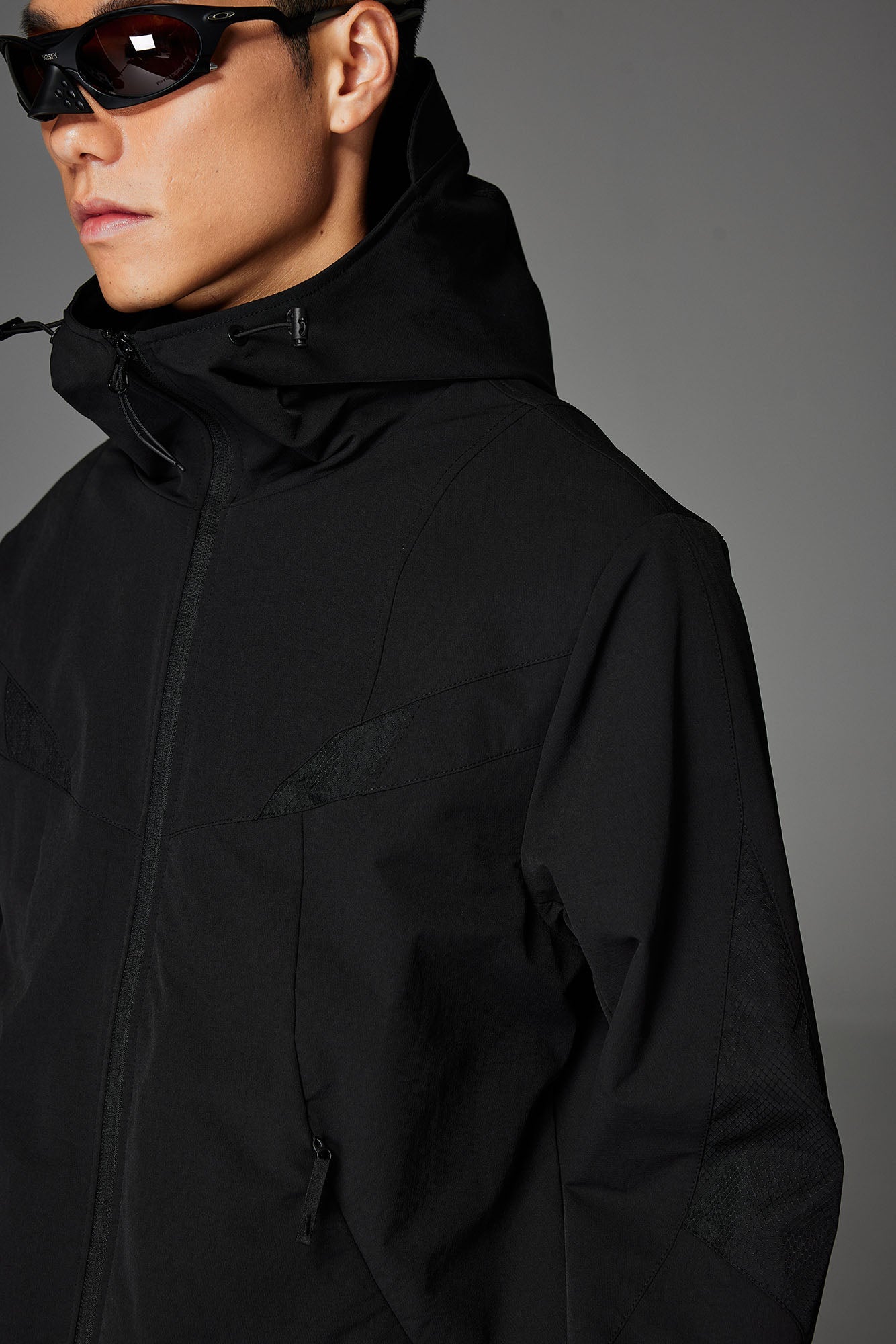 CATSSTAC Tech Structured Panel Softshell Hooded Jacket-Jacket-S-Black-Free Shipping Leatheretro