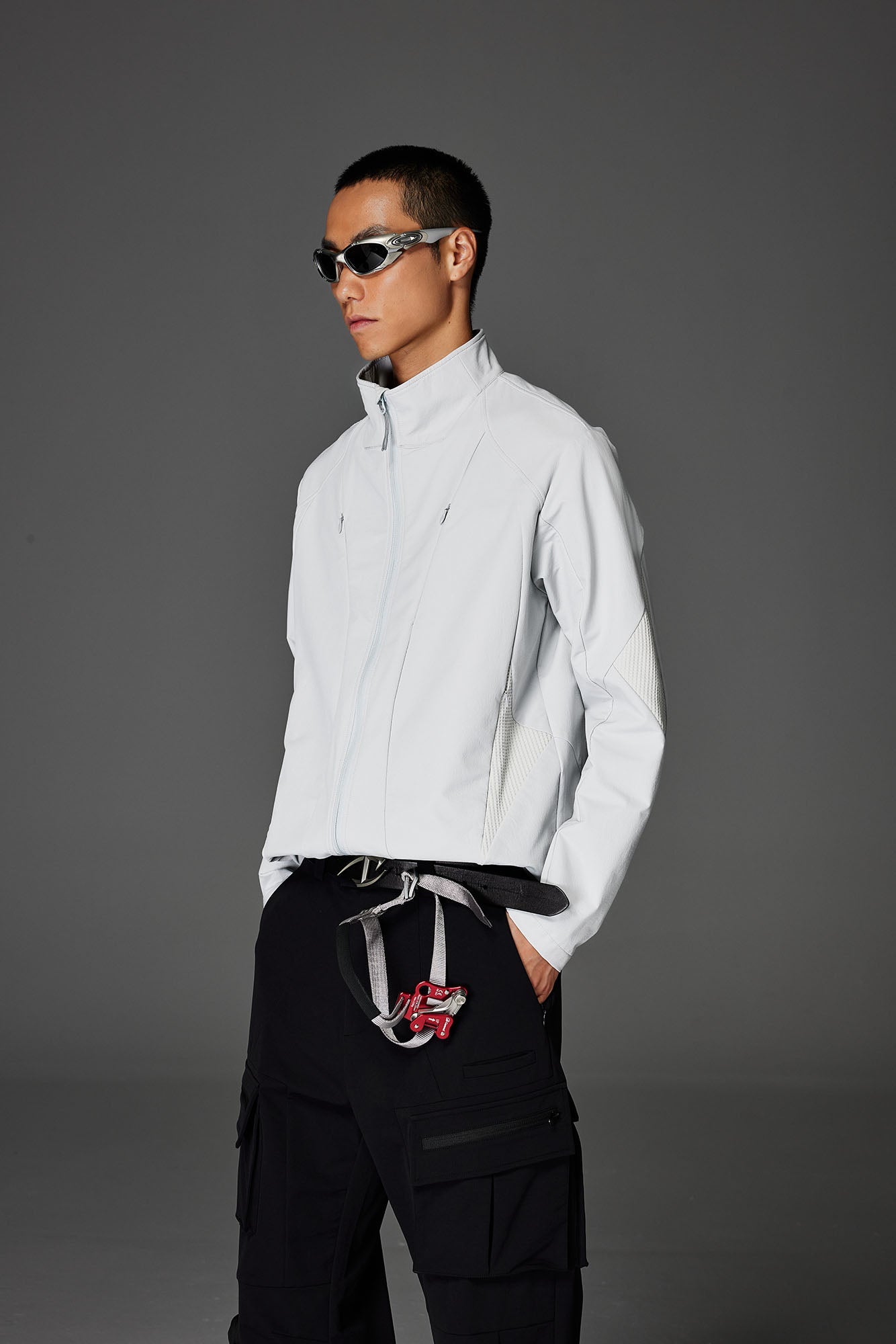 CATSSTAC Essential Panel Softshell Jacket-Jacket-M-Light Gray-Free Shipping Leatheretro