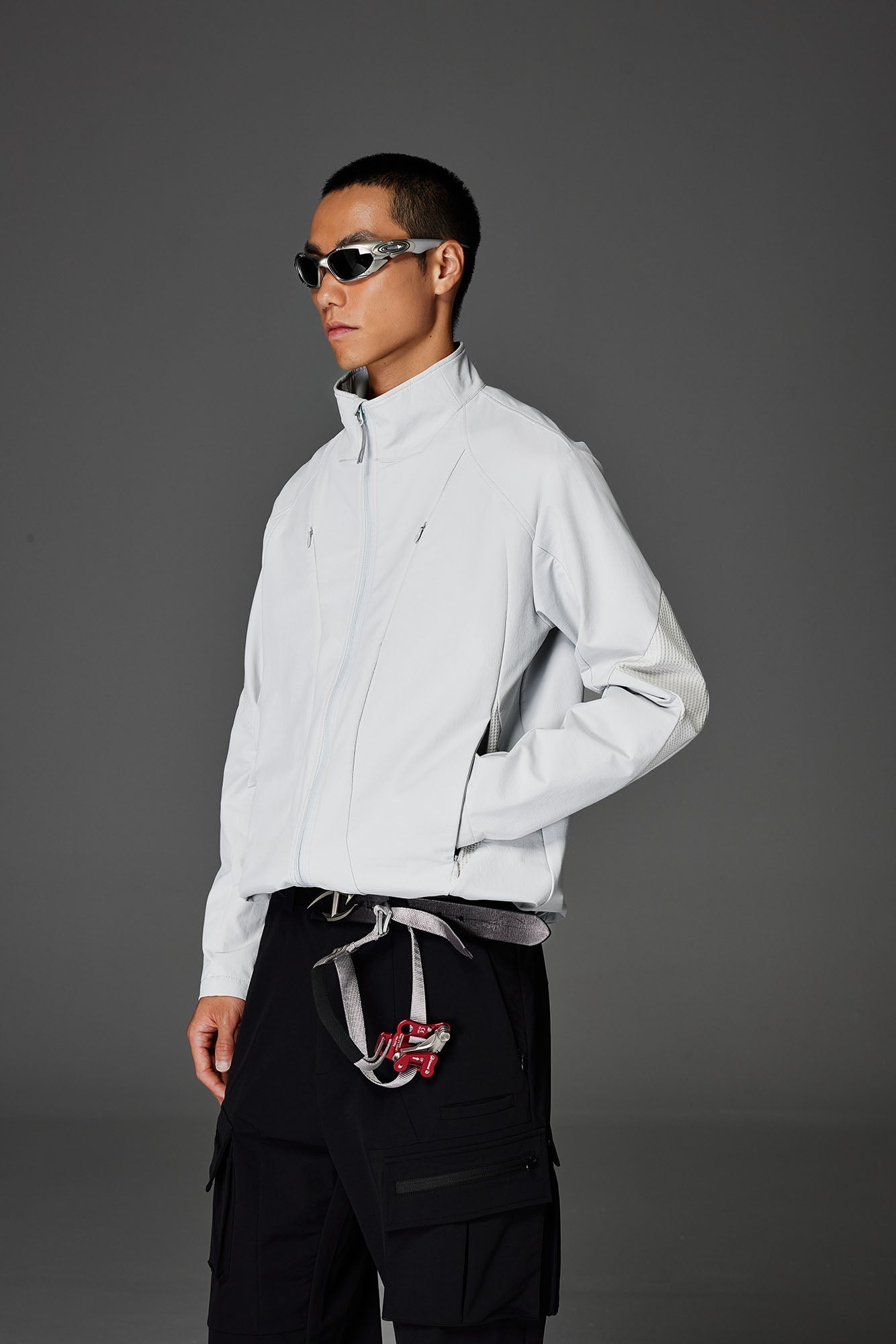 CATSSTAC Essential Panel Softshell Jacket-Jacket-M-Light Gray-Free Shipping Leatheretro