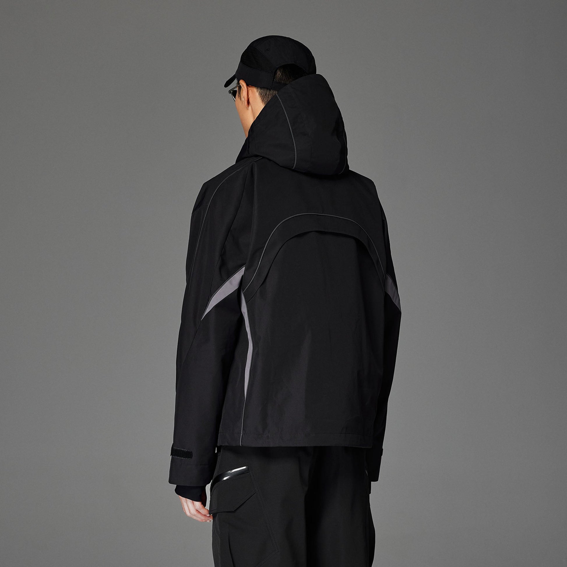 CATSSTAC Stormline Contrast Panel Zip Jacket-Jacket-M-Light Gray-Free Shipping Leatheretro