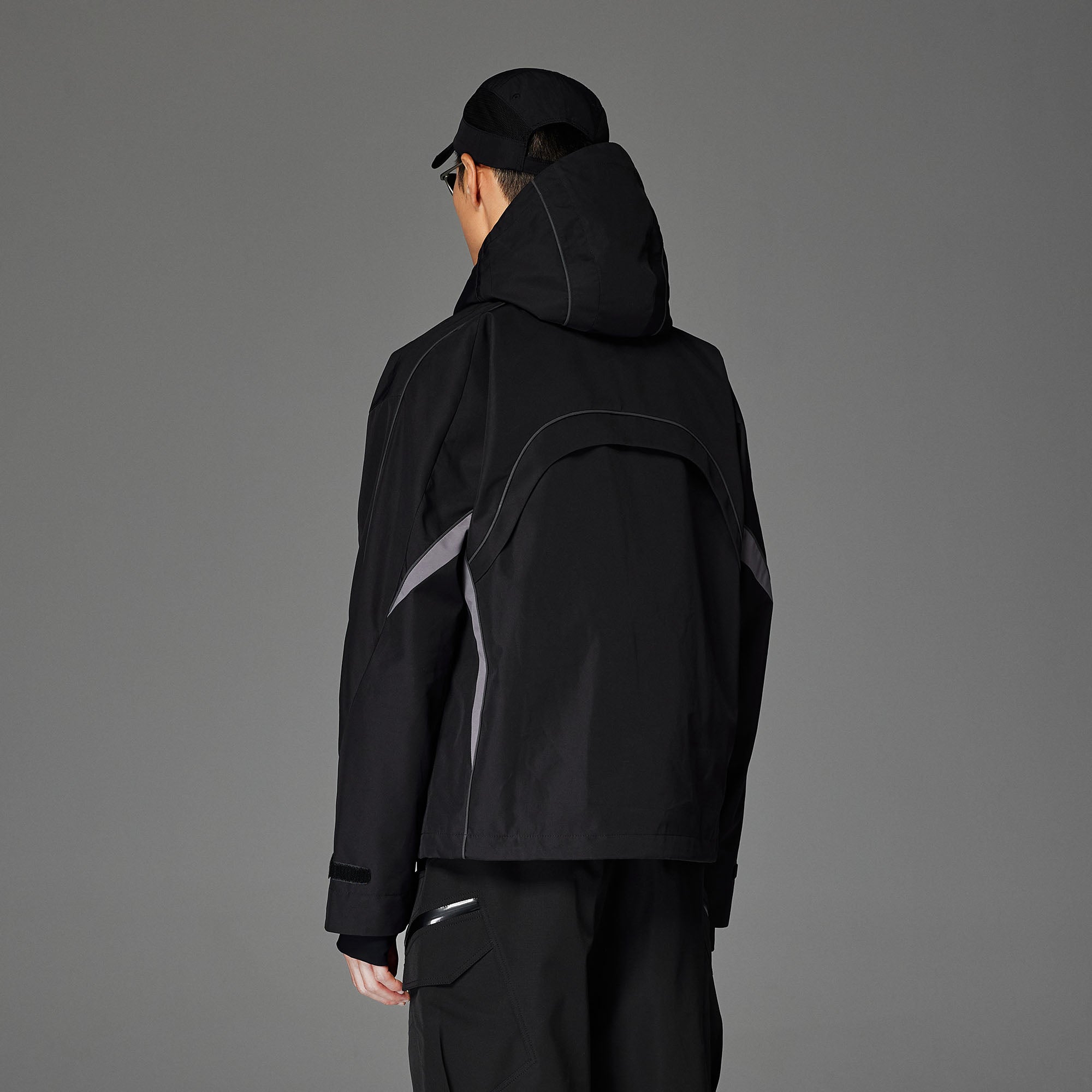 CATSSTAC Stormline Contrast Panel Zip Jacket-Jacket-M-Light Gray-Free Shipping Leatheretro