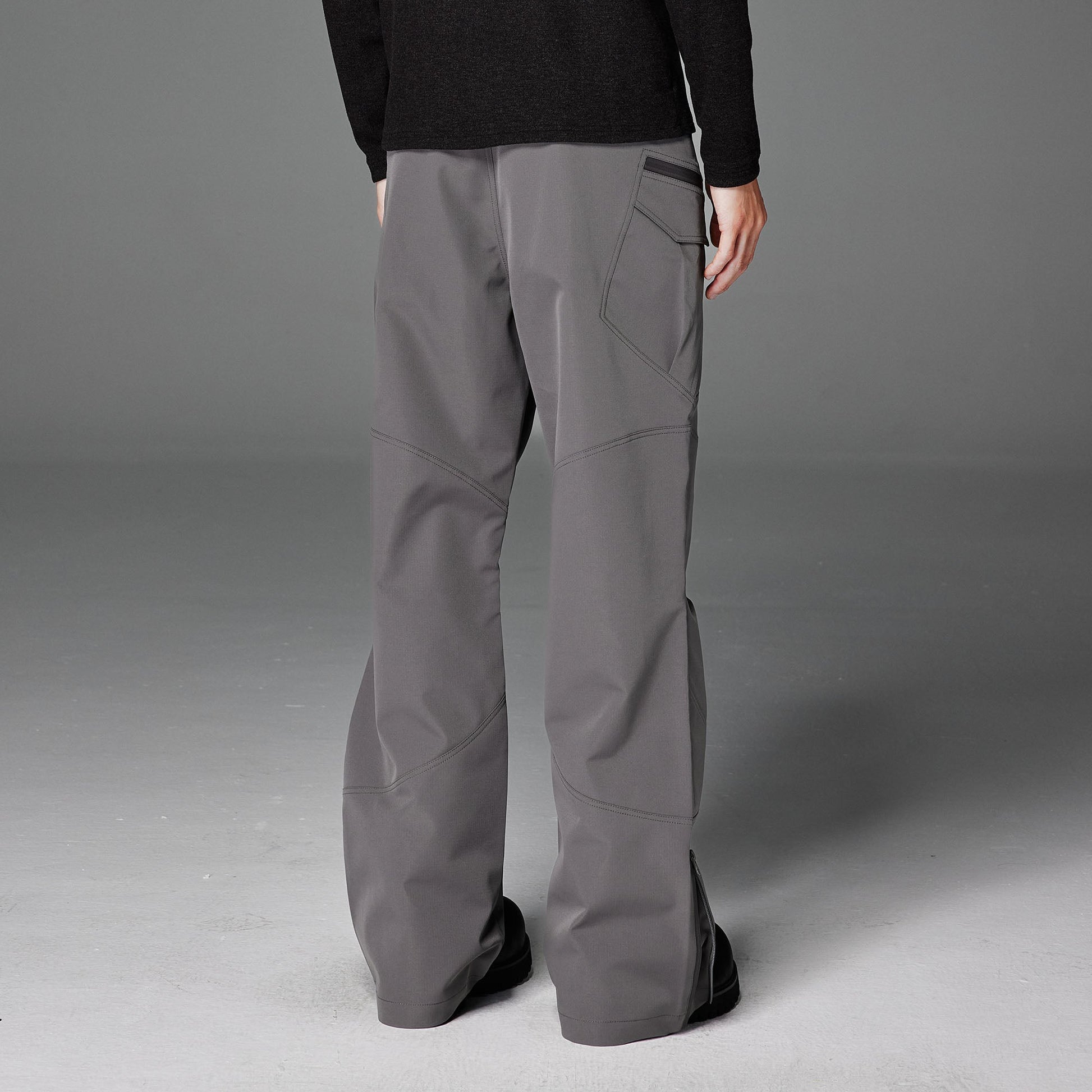 CATSSTAC Tech Panel Zip-Hem Waterproof Pants-Pants-M-Gray-Free Shipping Leatheretro