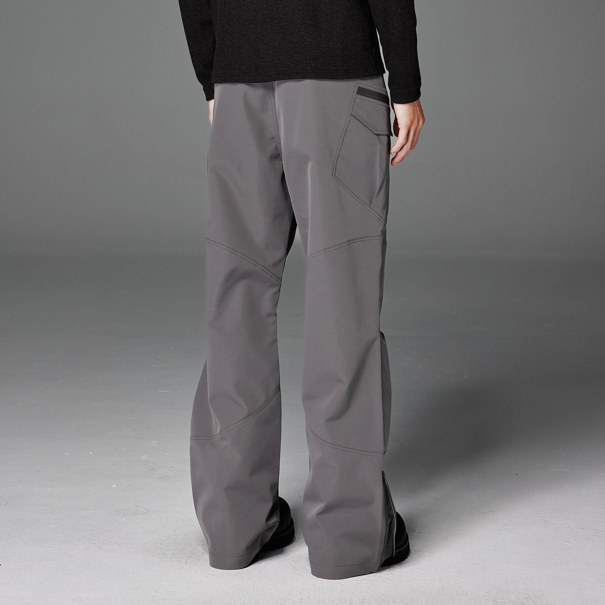 CATSSTAC Tech Panel Zip-Hem Waterproof Pants-Pants-M-Gray-Free Shipping Leatheretro