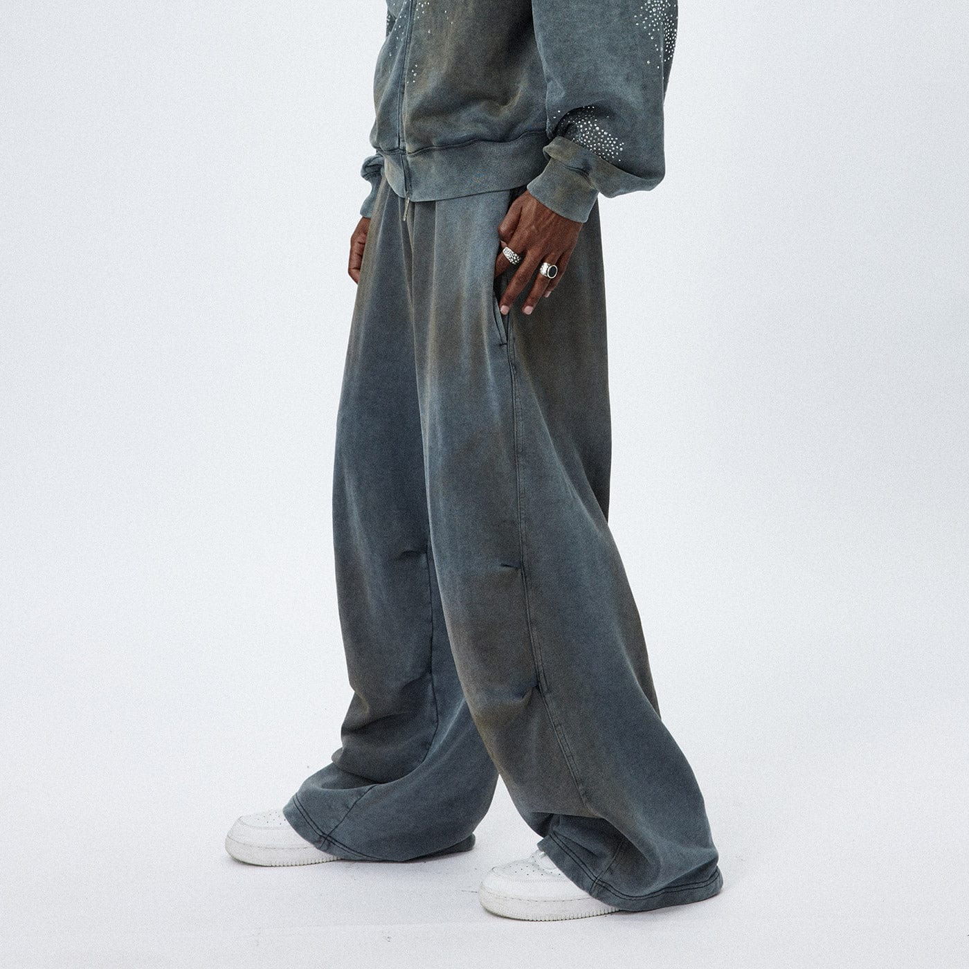 DND4DES Distressed Crinkled Baggy Sweatpants-Pants-S-Free Shipping Leatheretro