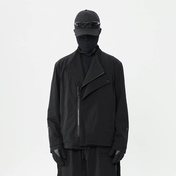 SILENSTORM Asymmetrical Double-Lapel Zipper Blazer Jacket-Jacket-S-Free Shipping Leatheretro