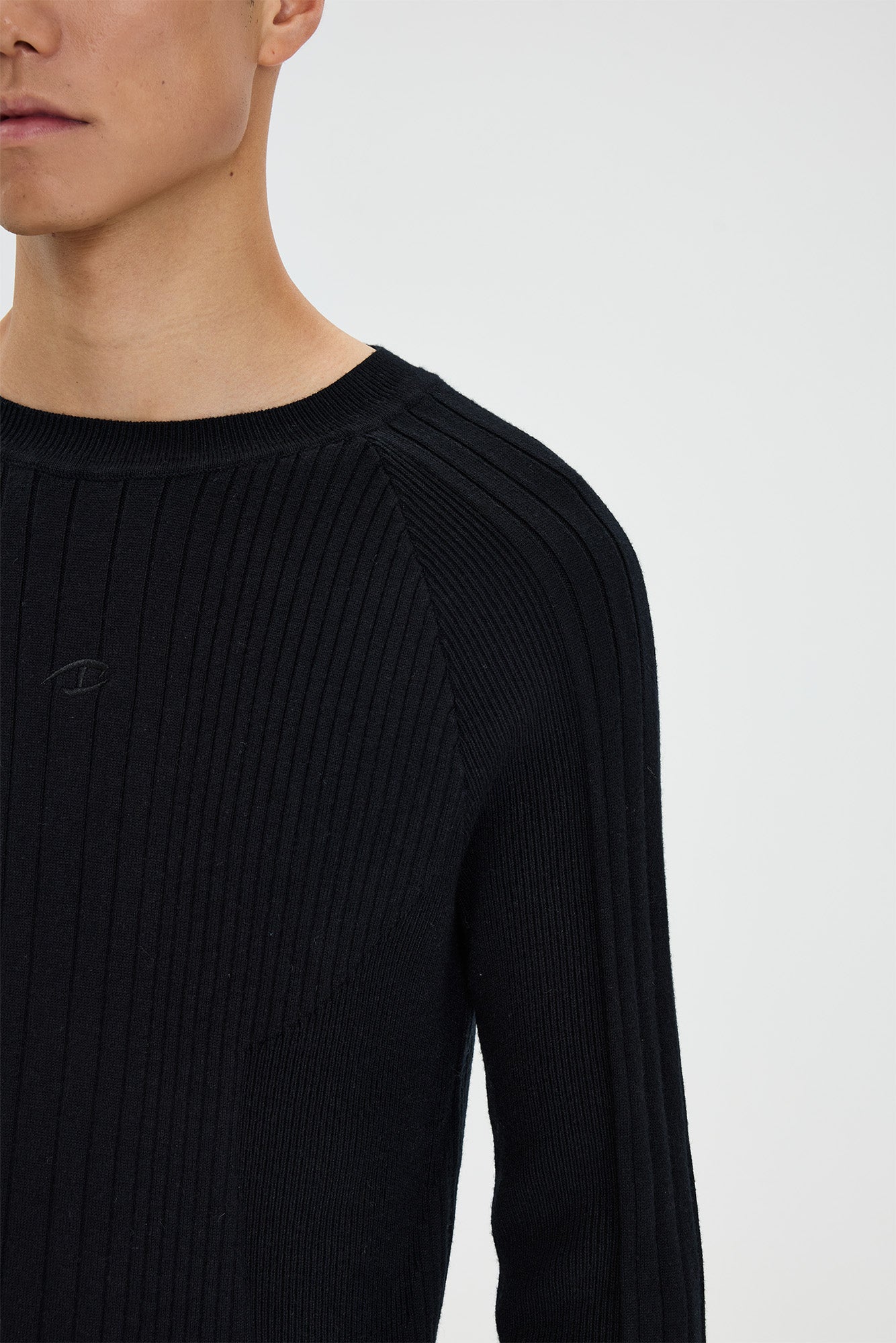 CATSSTAC Essential Slim Rib Wool-Blend Sweater-Sweater-M-Light Gray-Free Shipping Leatheretro