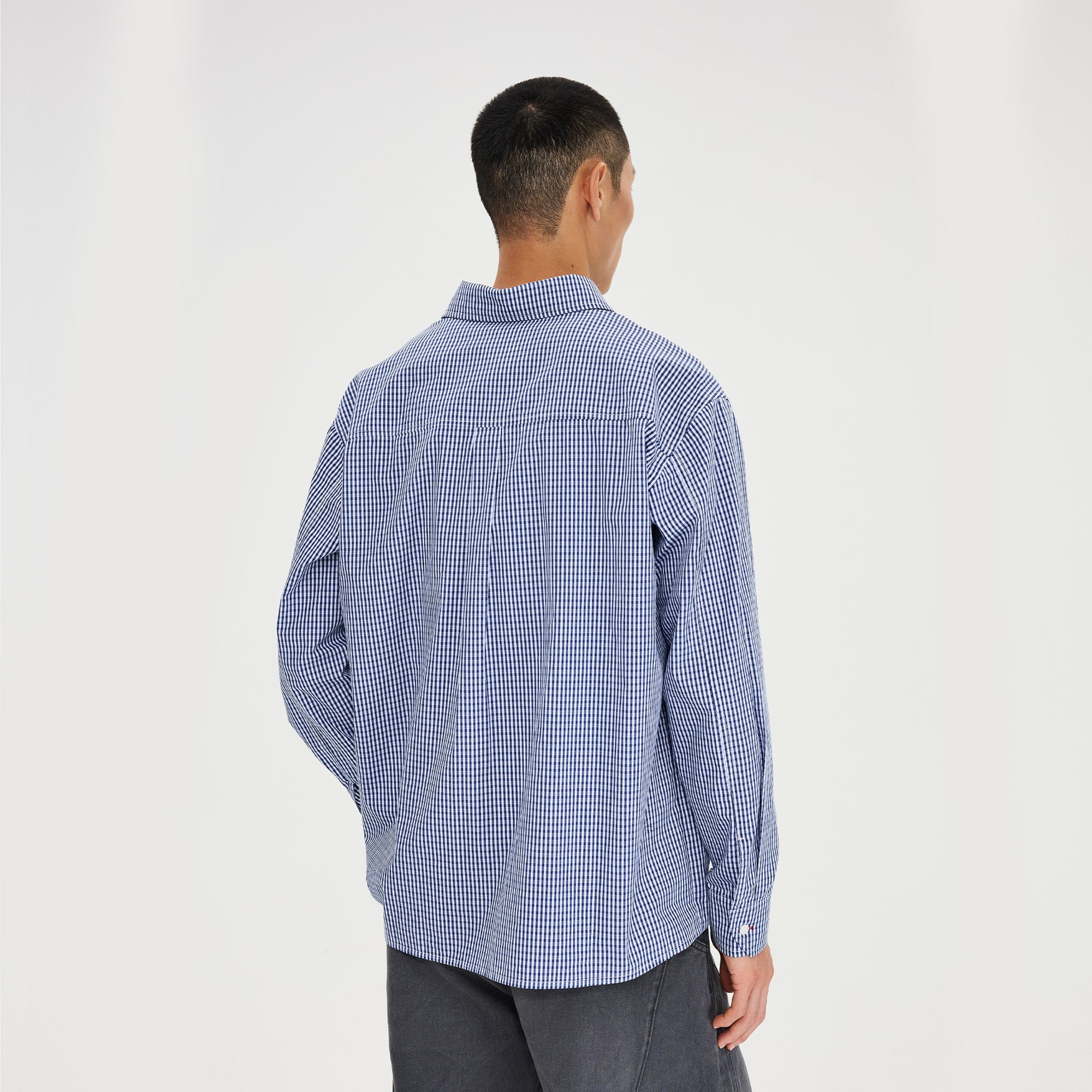 CATSSTAC Essential Gingham Embroidered Shirt-Shirt-M-White-Free Shipping Leatheretro