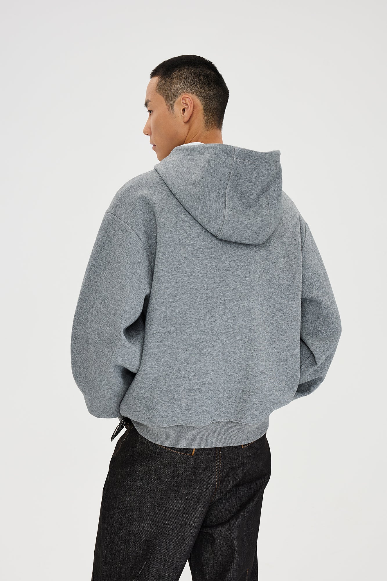 CATSSTAC Essential Embroidered LOGO Zip-Up Hoodie-Jacket-M (Preorder)-White-Free Shipping Leatheretro