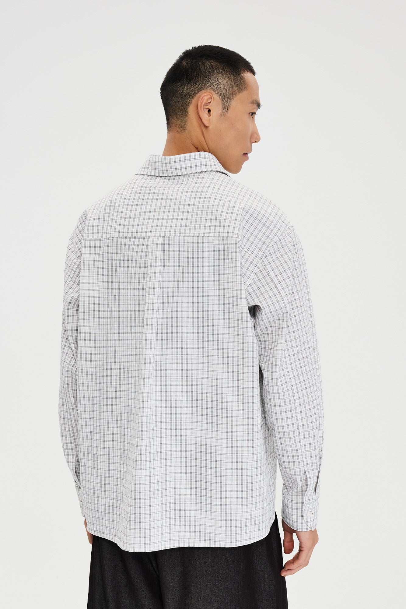 CATSSTAC Essential Gingham Embroidered Shirt-Shirt-M-White-Free Shipping Leatheretro