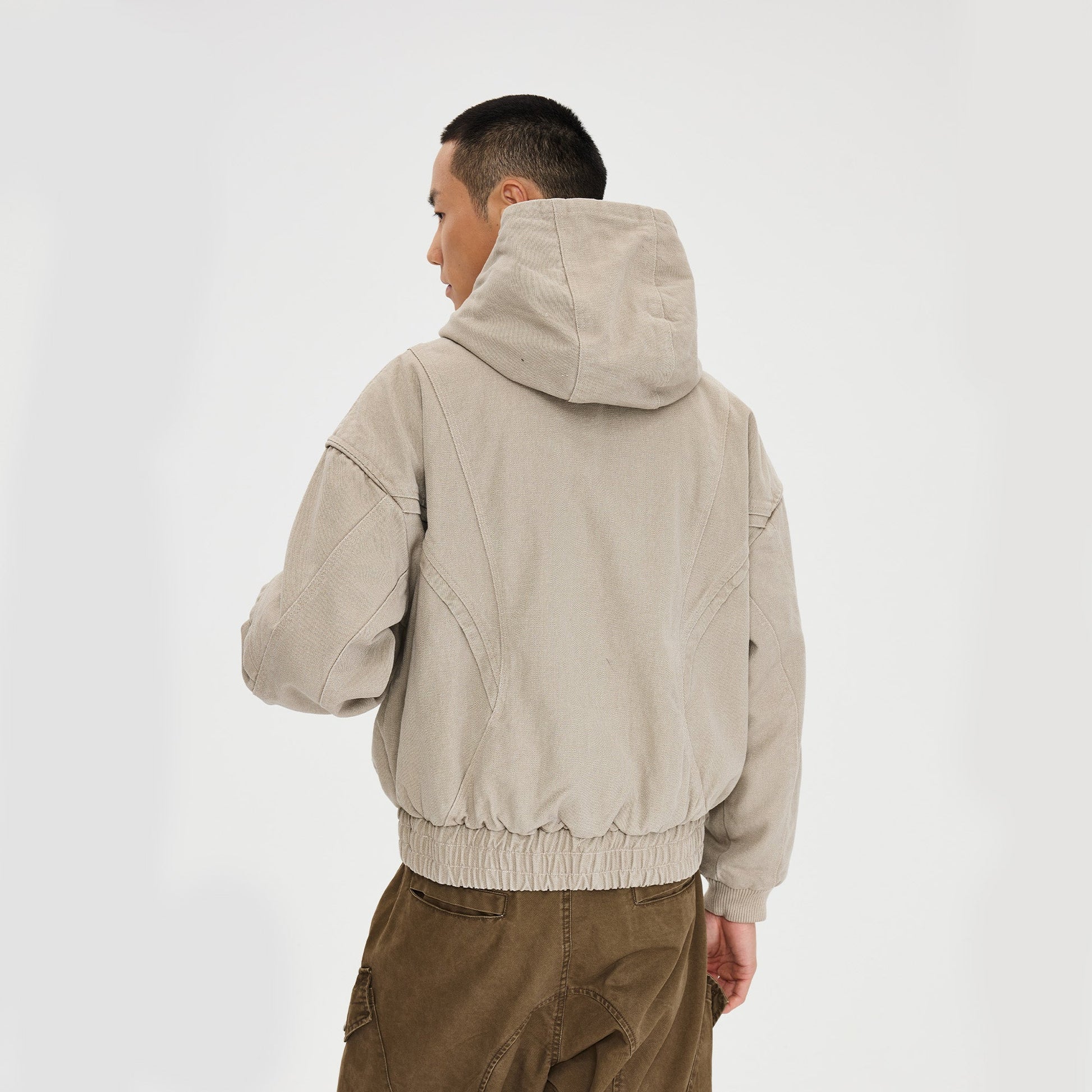 CATSSTAC Structured Panel Studded Hooded Jacket-Jacket-M-Black-Free Shipping Leatheretro