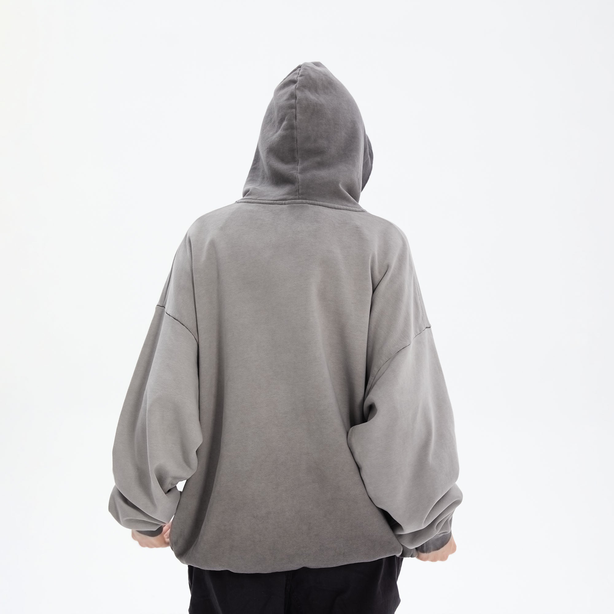 ERROR CODE ROBOT Graphic Faded Oversized Hoodie-Hoodie-S-Free Shipping Leatheretro